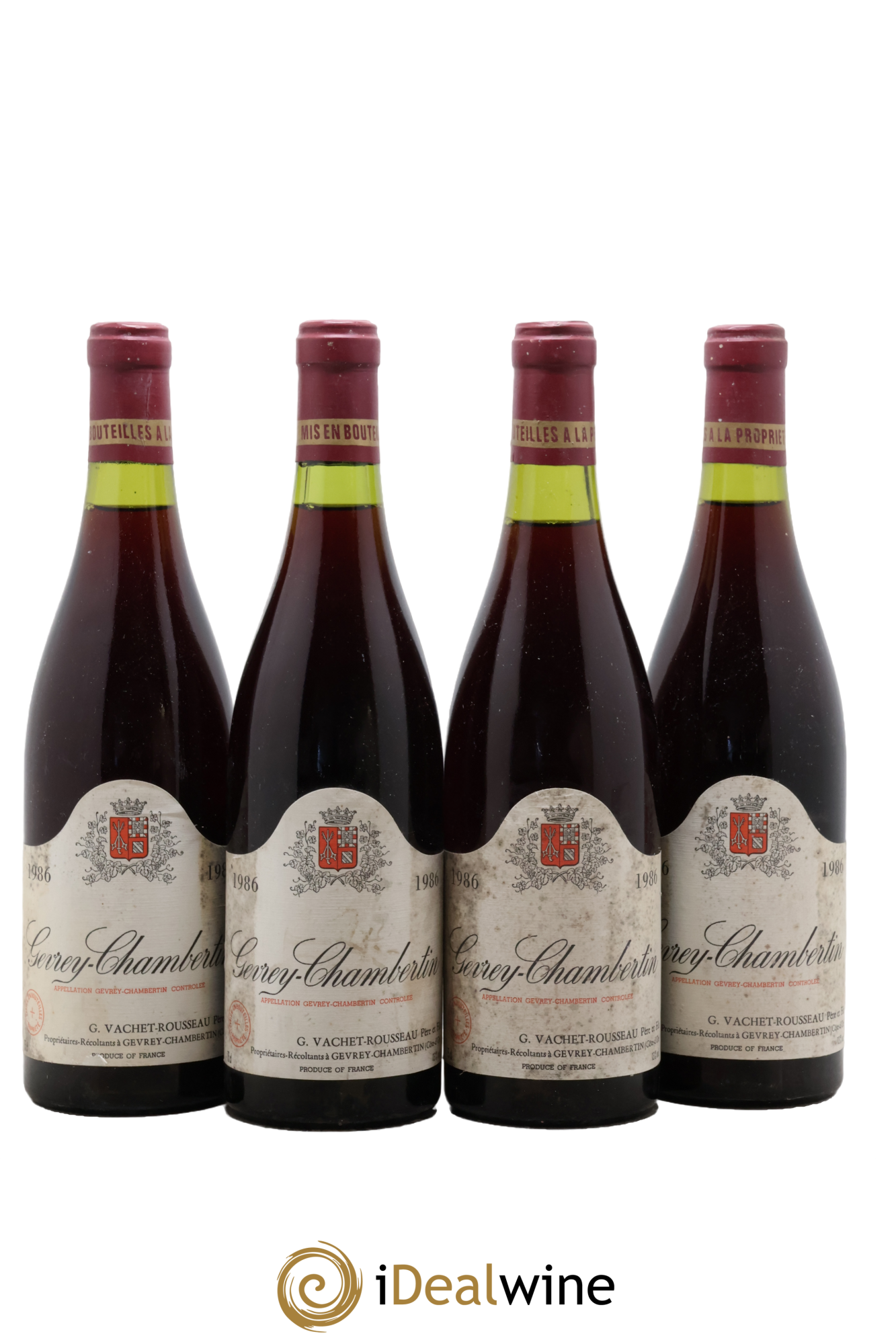 Gevrey-Chambertin Domaine G. Vachet Rousseau 1986 - Lot of 4 bottles - 0