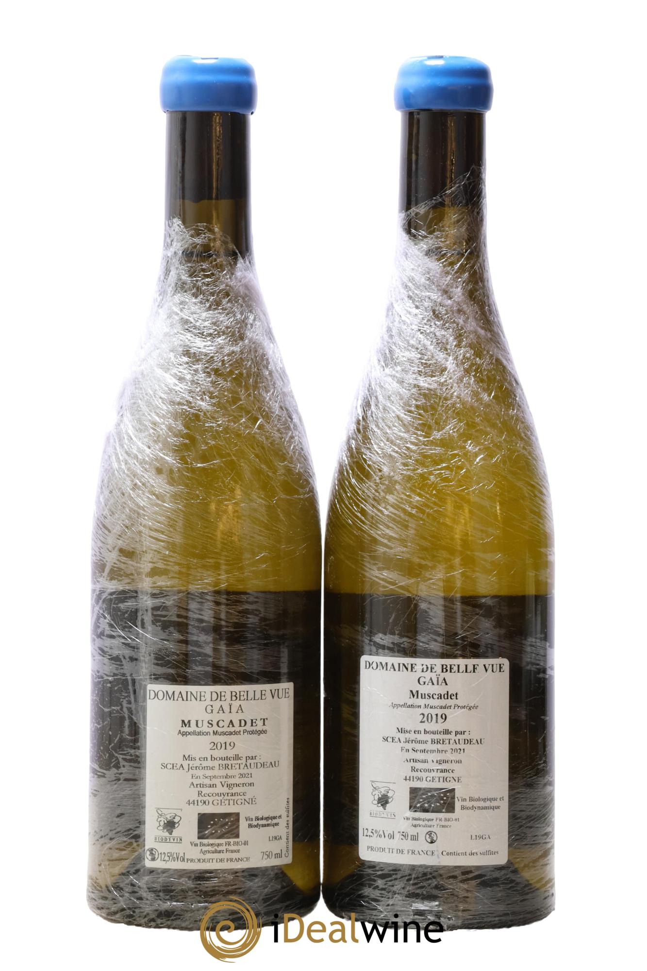 Muscadet-Sèvre-et-Maine Gaia Jérôme Bretaudeau - Domaine de Bellevue 2019 - Lotto di 2 bottiglie - 1
