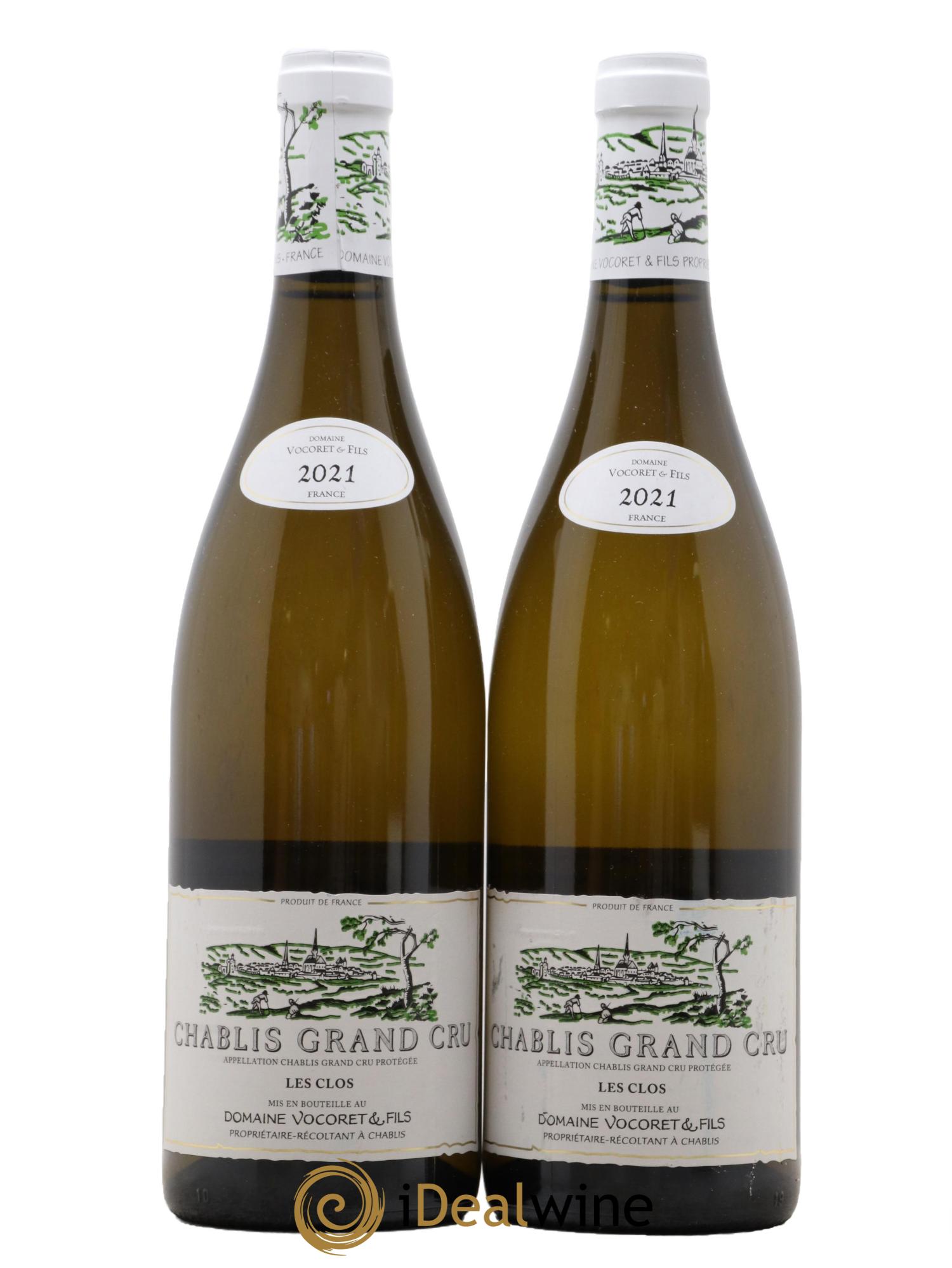 Chablis Grand Cru Les Clos Vocoret & Fils 2021 - Lot de 2 bouteilles - 0