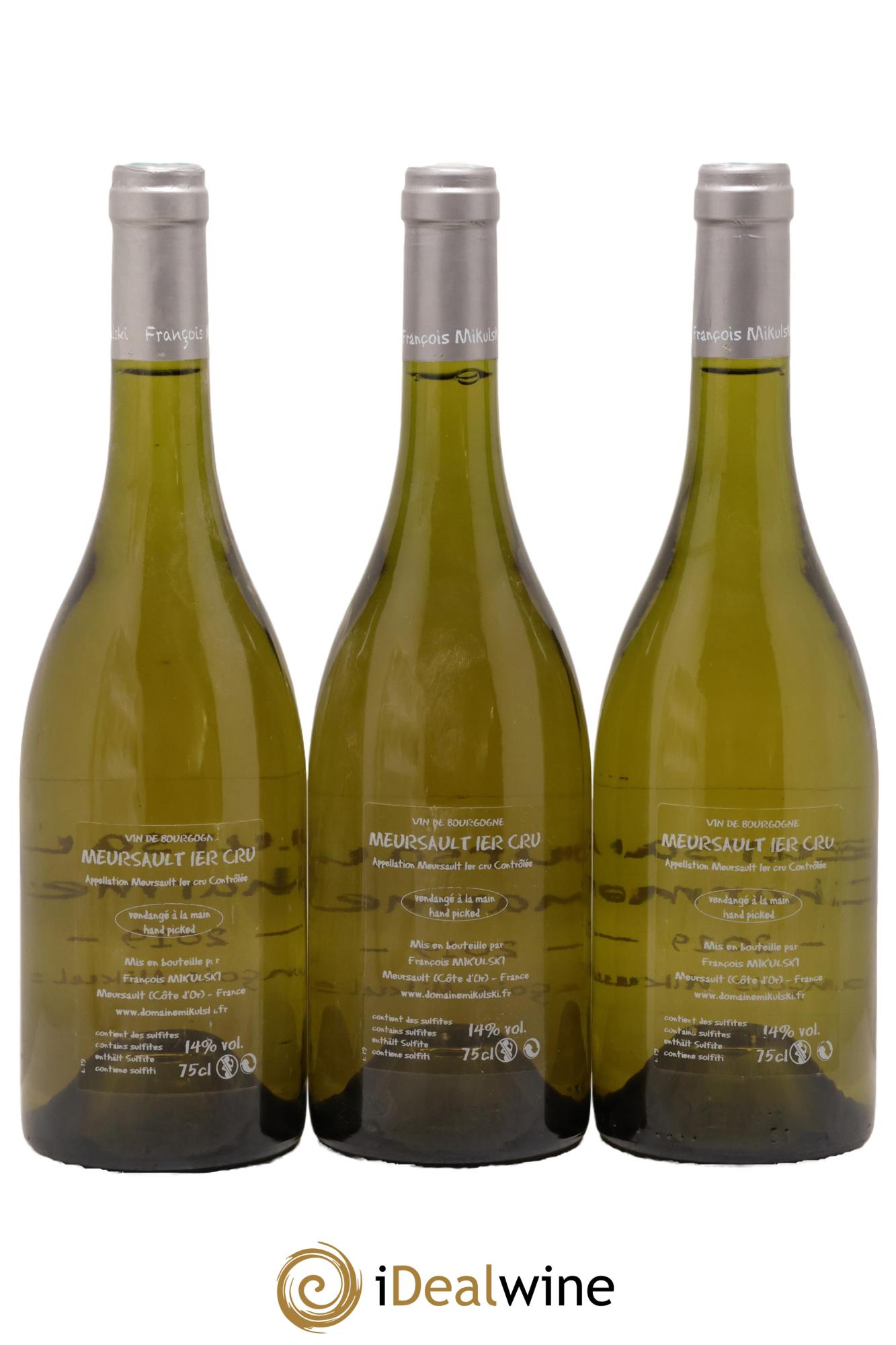 Meursault 1er Cru Charmes François Mikulski 2019 - Lot de 3 bouteilles - 1