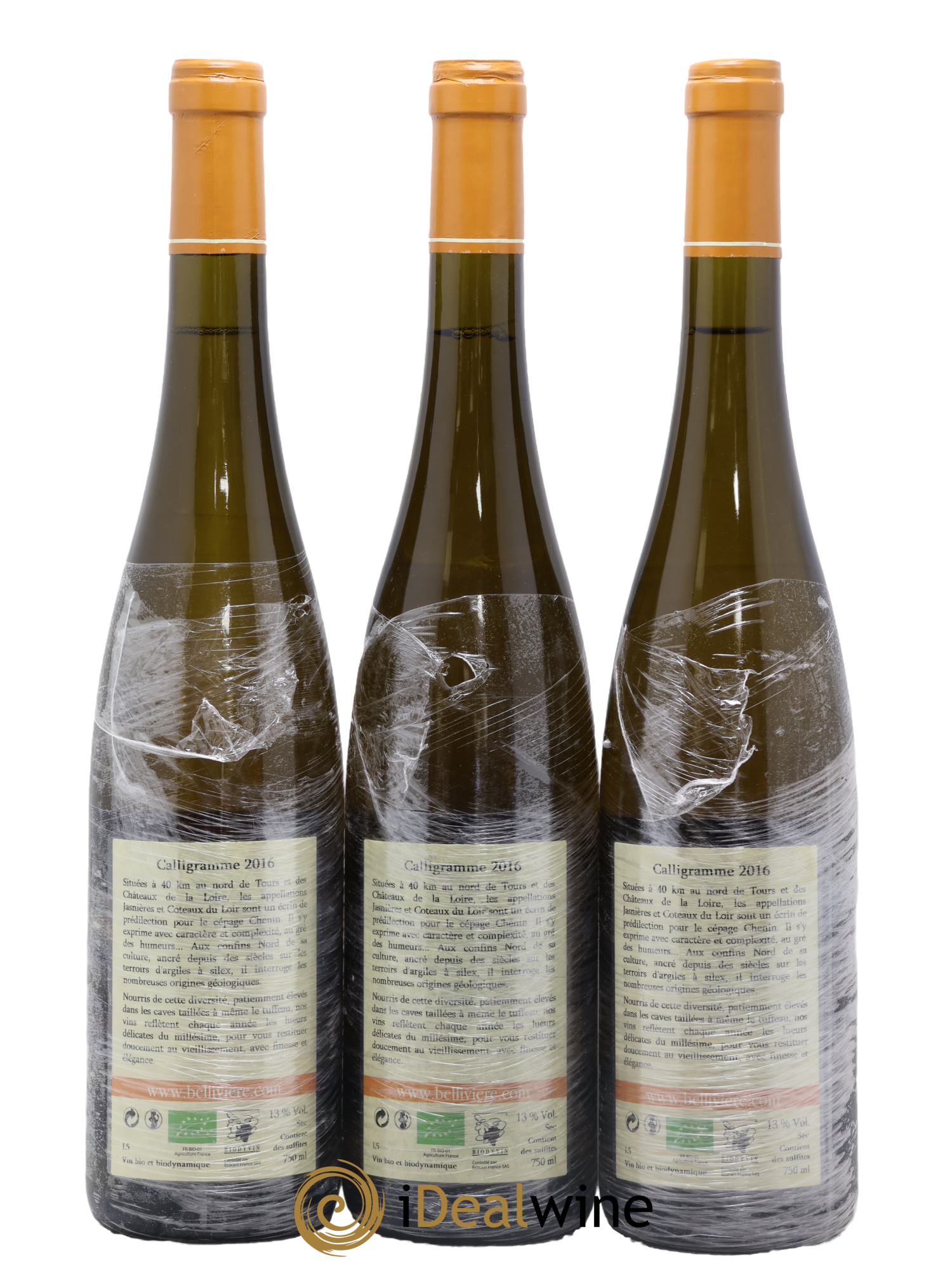 Jasnières Calligramme Domaine de Bellivière 2016 - Lot of 3 bottles - 1