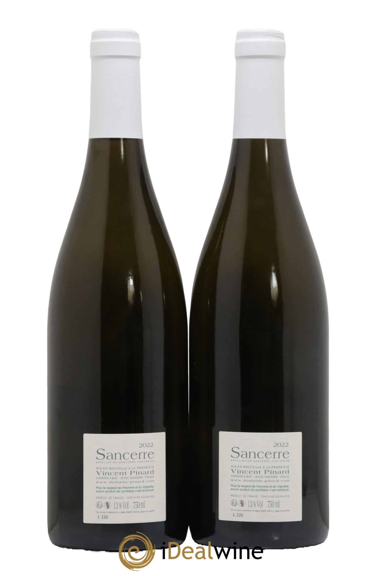 Sancerre Les Créots (anciennement Clémence) Vincent Pinard 2022 - Lot de 2 bouteilles - 1