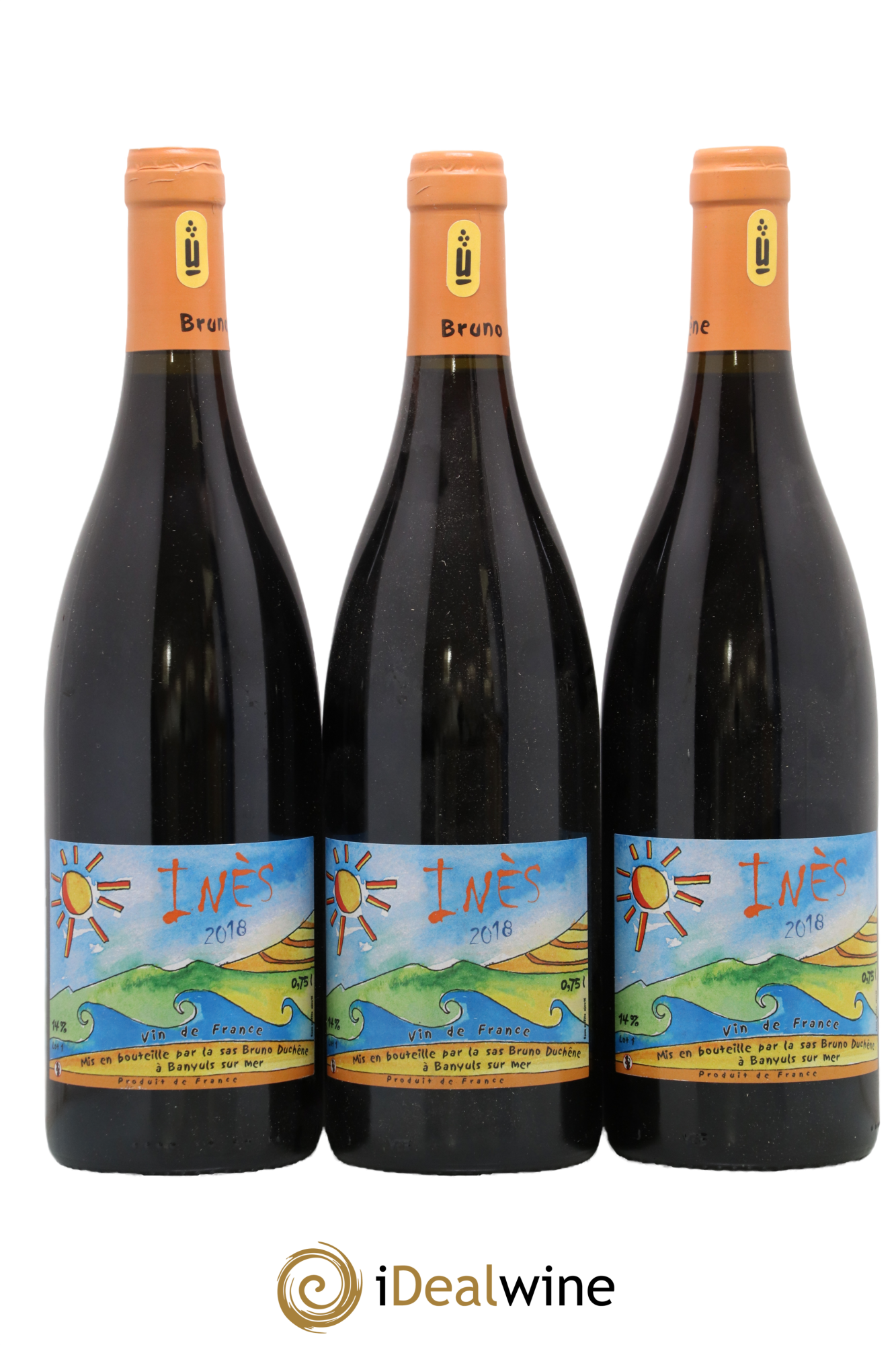 Vin de France Inès Bruno Duchêne 2018 - Lot de 3 bouteilles - 0