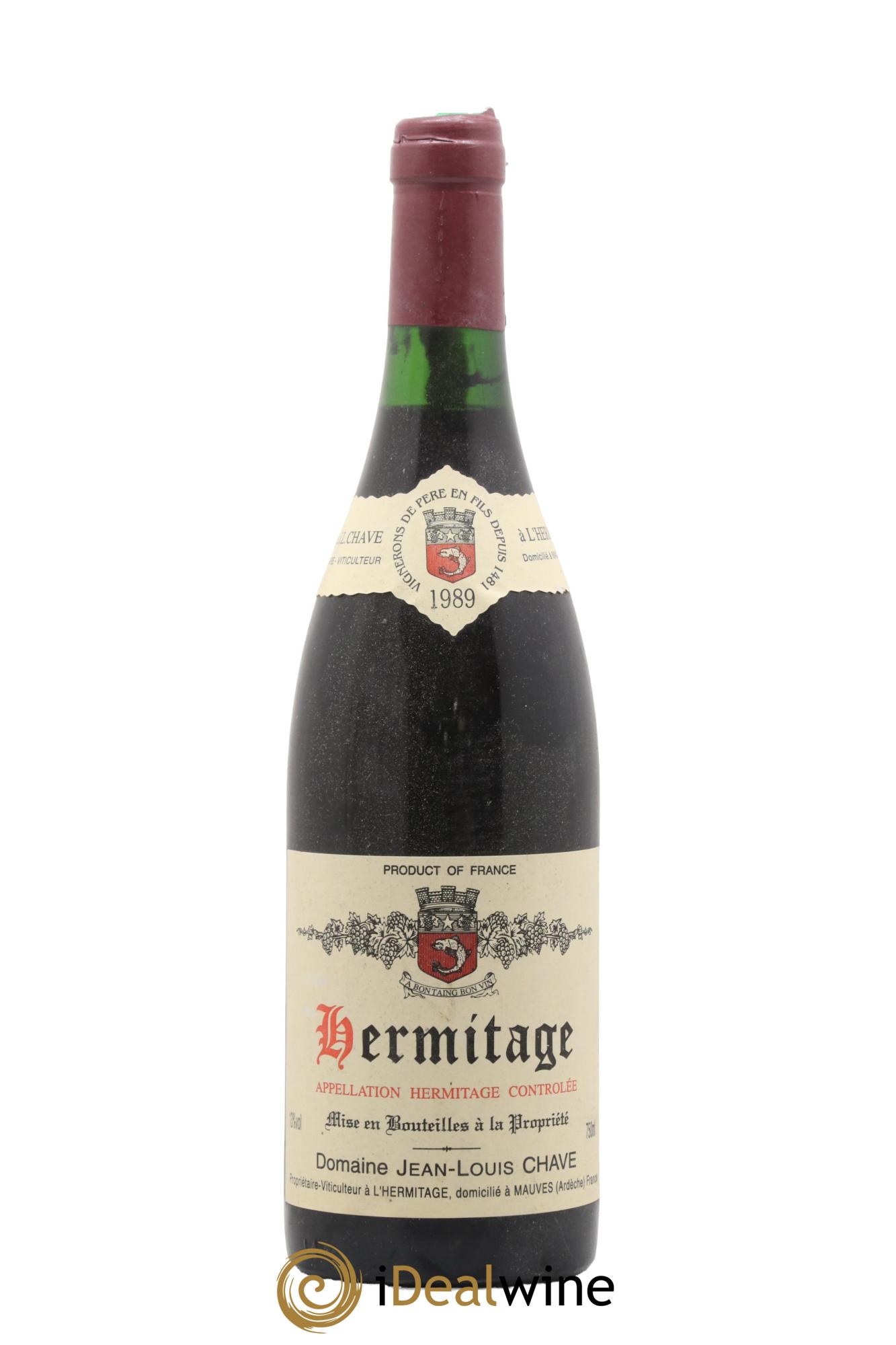 Hermitage Jean-Louis Chave 1989 - Lotto di 1 bottiglia - 0