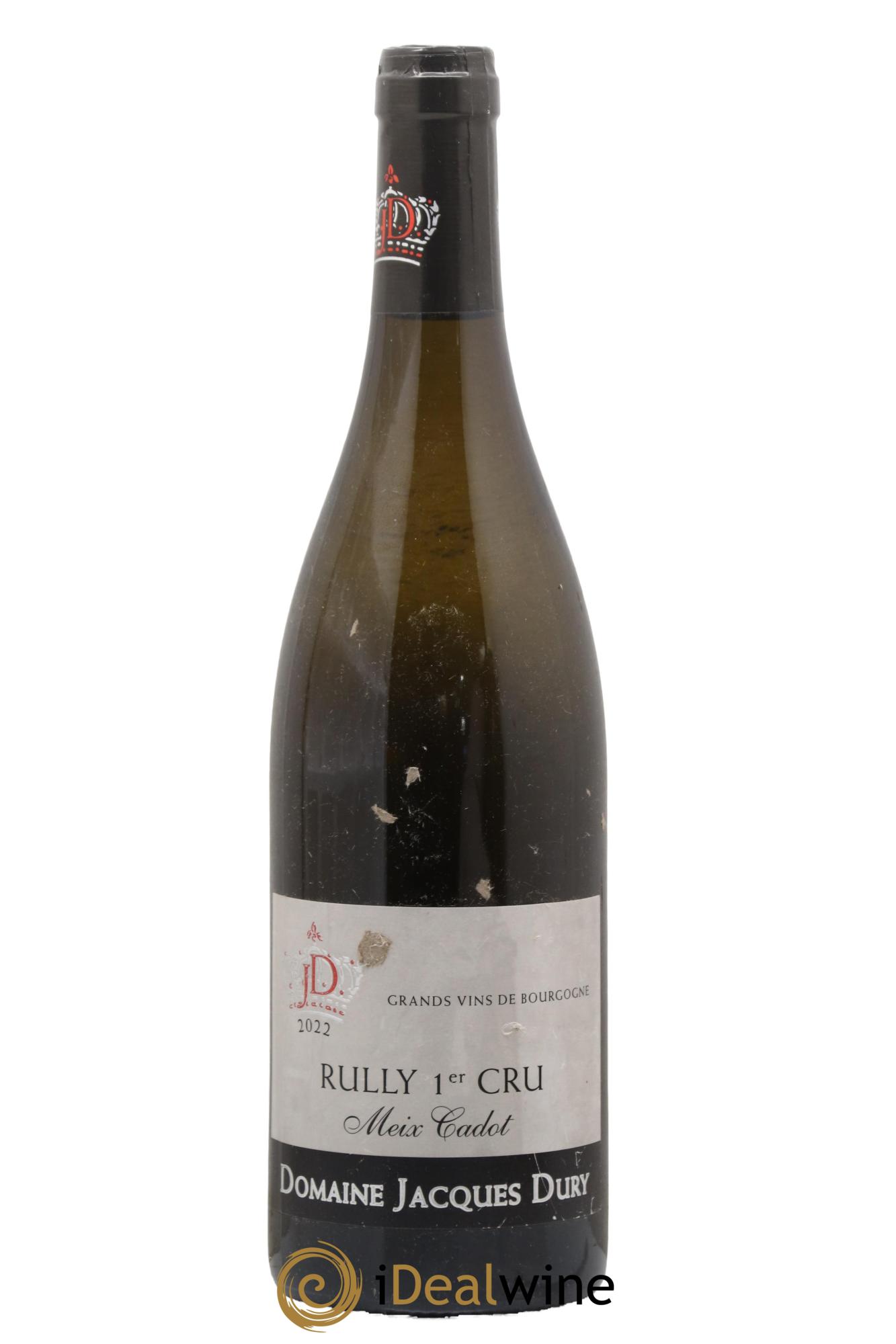 Rully 1er Cru Le Meix Cadot Jacques Dury 2022 - Lot de 1 bouteille - 0