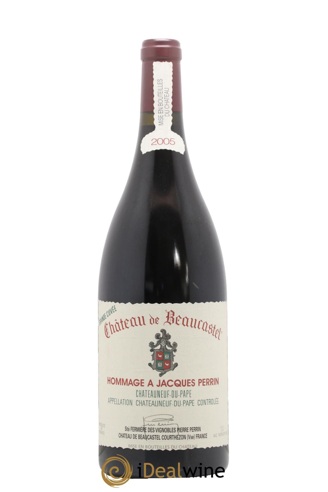 Châteauneuf-du-Pape Château de Beaucastel Hommage à Jacques Perrin Famille Perrin 2005 - Lot de 1 magnum - 1