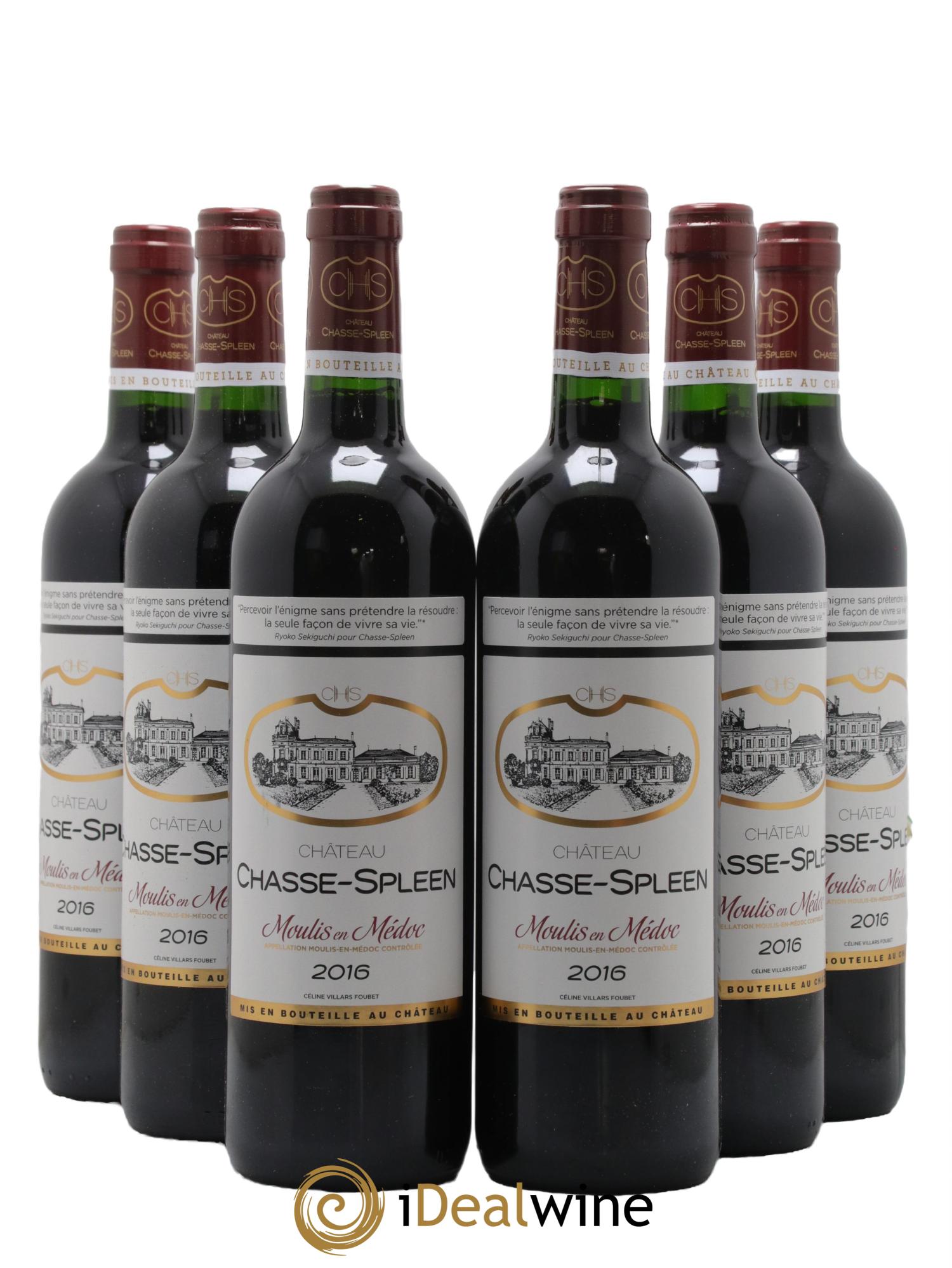 Château Chasse Spleen 2016 - Lot de 6 bouteilles - 0