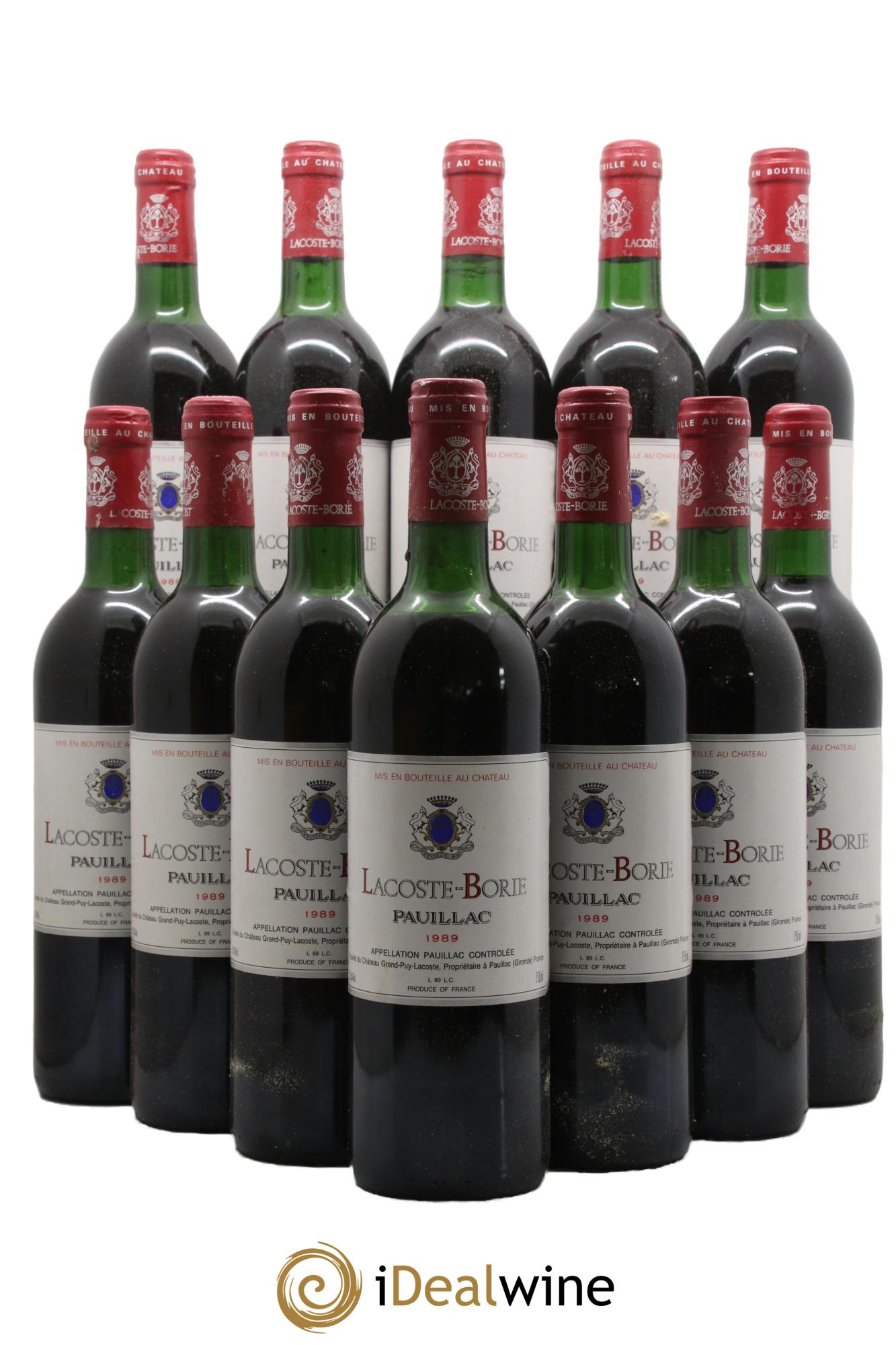 Lacoste Borie 1989 - Lot of 12 bottles - 0