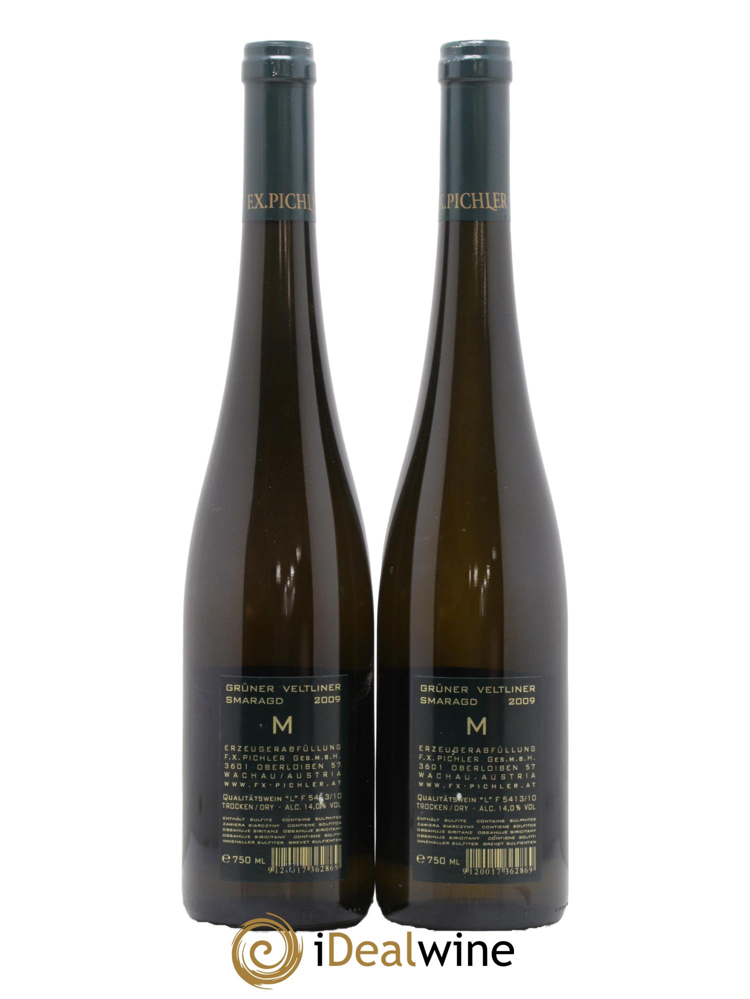 Autriche Gruner Weltliner Smaragd Pichler 2009 - Lot de 2 bouteilles - 1