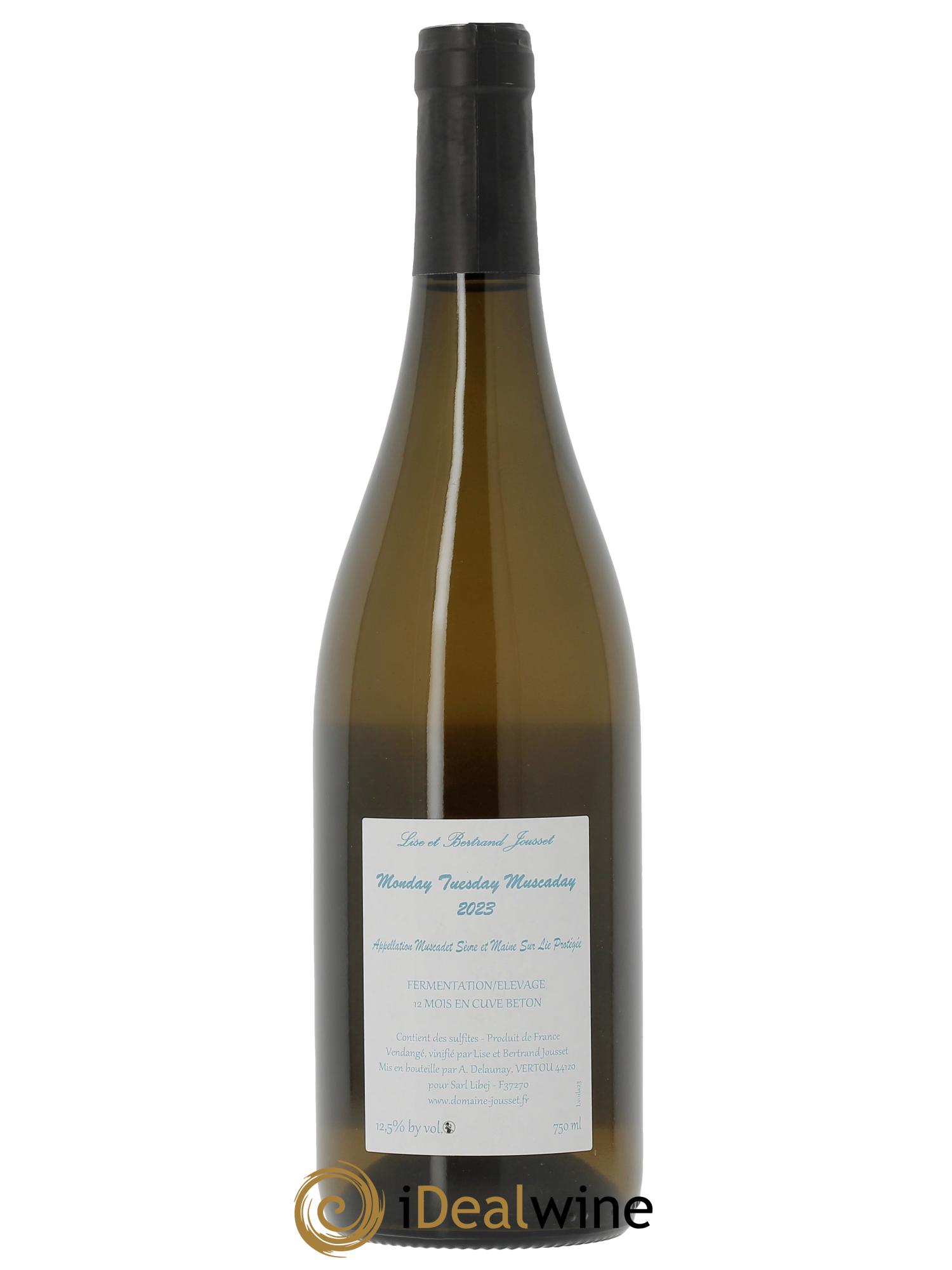 Muscadet-Sèvre-et-Maine Monday Tuesday Muscaday Lise et Bertrand Jousset 2023 - Lot of 1 bottle - 1