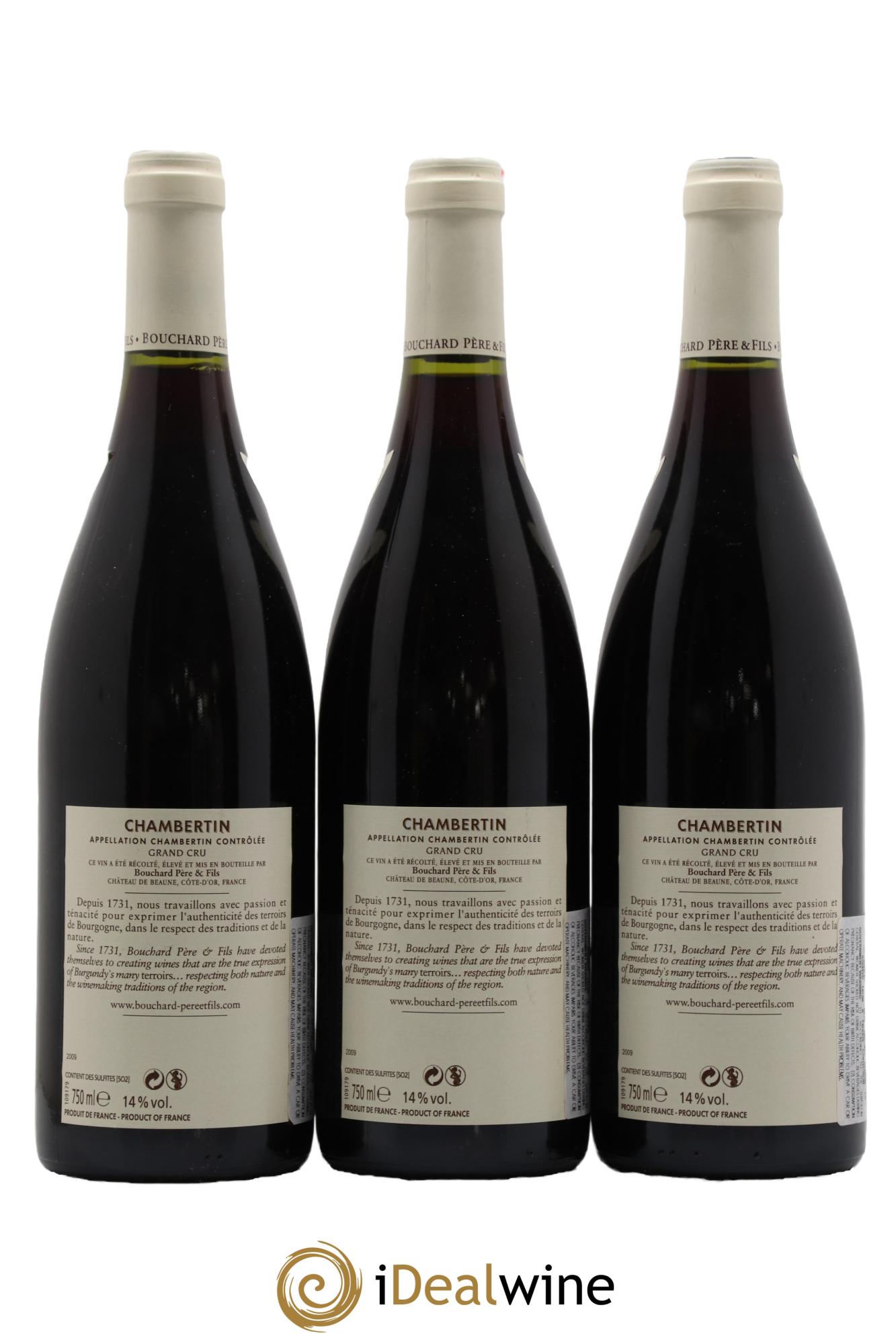 Chambertin Grand Cru Bouchard Père & Fils 2009 - Lot de 3 bouteilles - 1