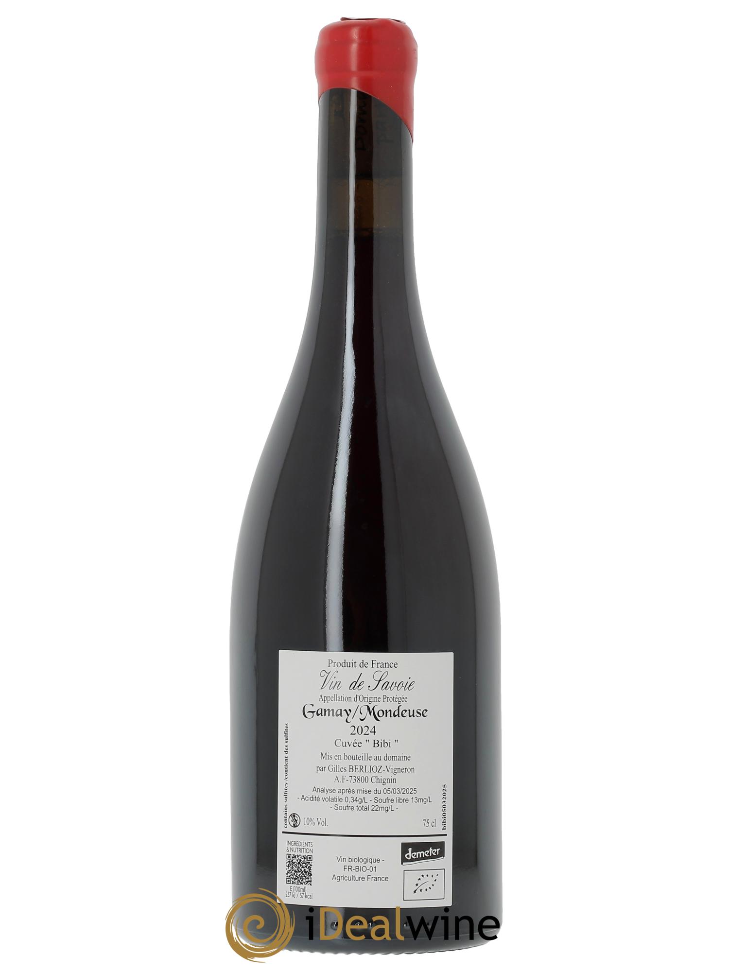 Vin de Savoie Cuvée Bibi Gilles Berlioz  2024 - Lotto di 1 bottiglia - 1
