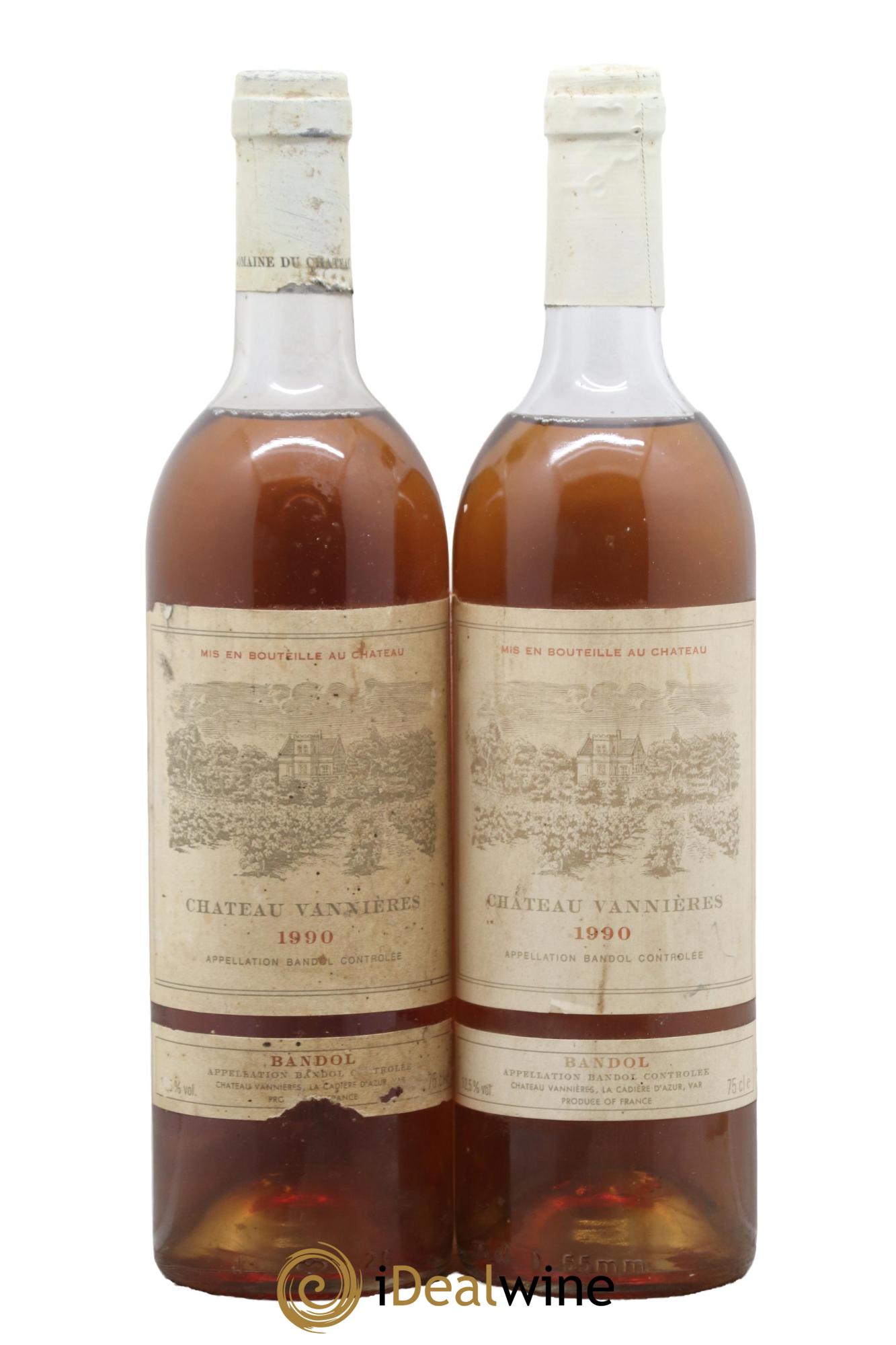 Bandol Château Vannières 1990 - Posten von 2 Flaschen - 0