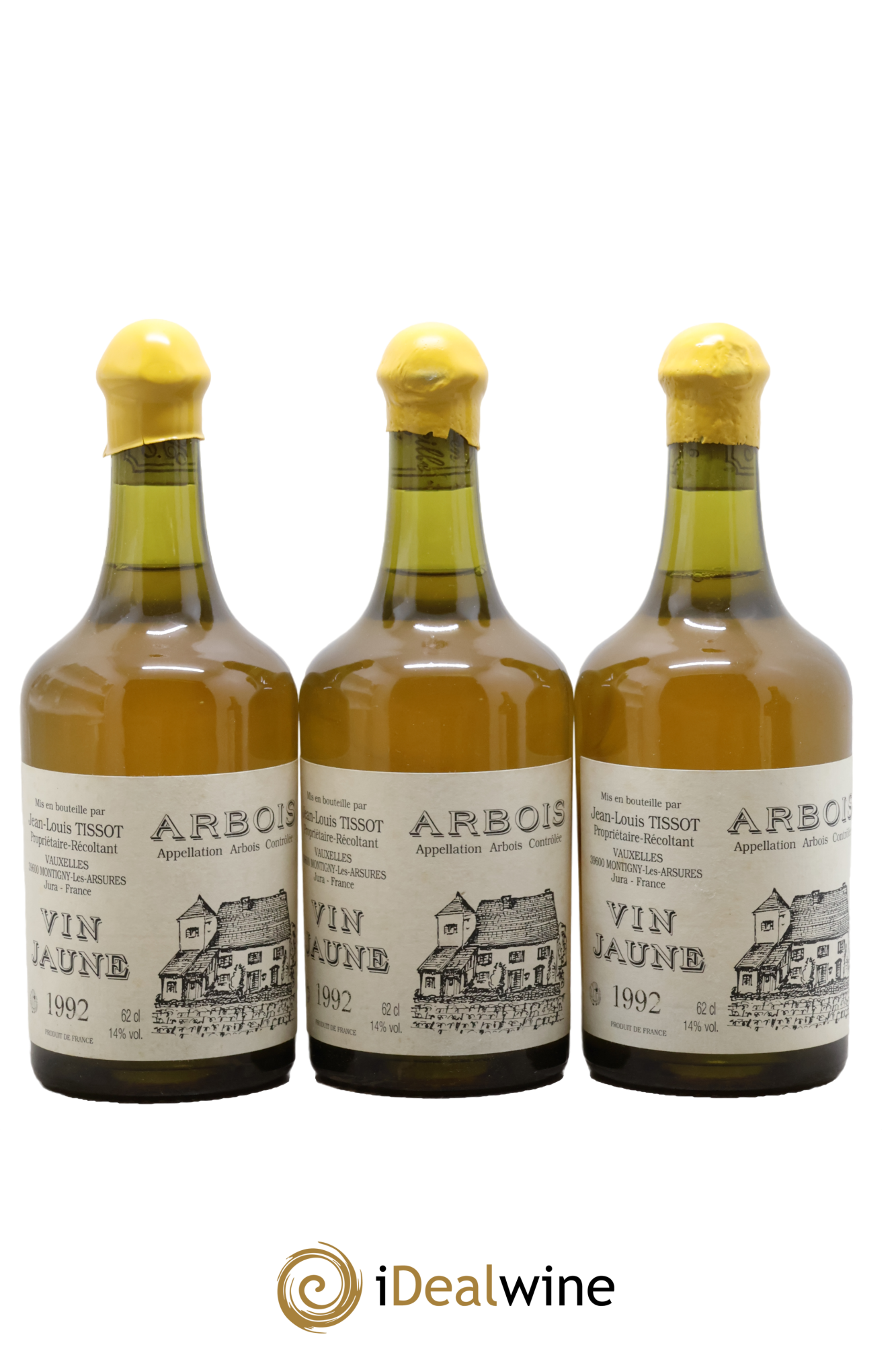 Arbois Vin Jaune Jean-Louis Tissot 1992 - Lot de 3 clavelins - 0