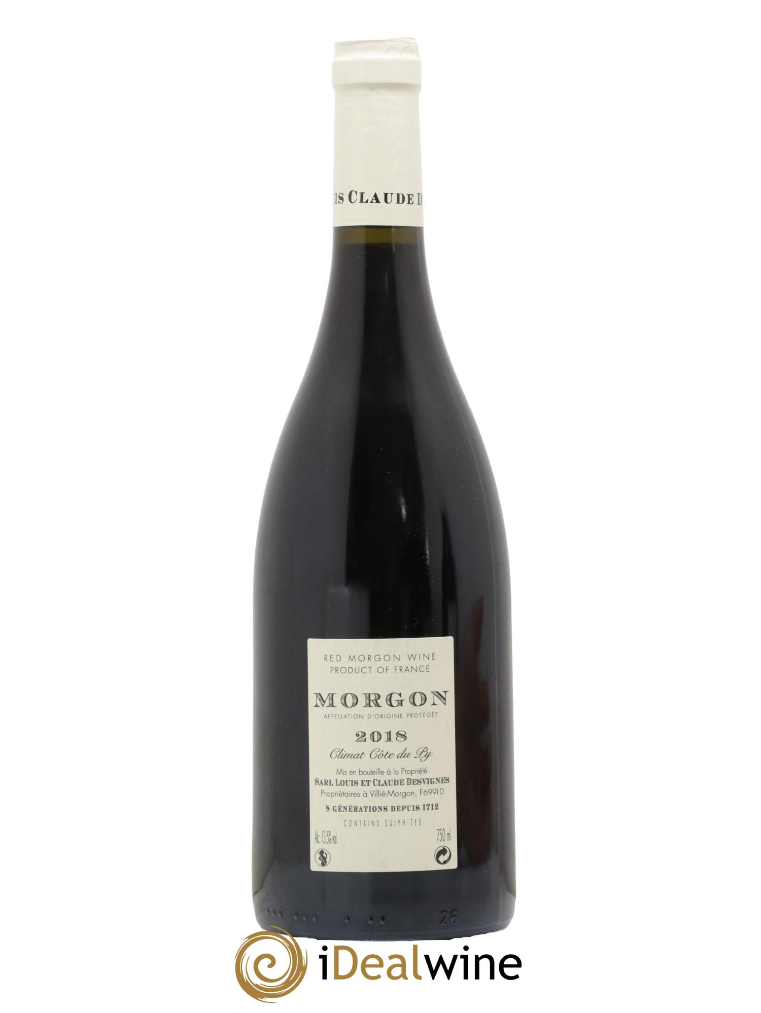 Morgon Côte de Py Javernières Louis-Claude Desvignes 2018 - Lot de 1 bouteille - 1