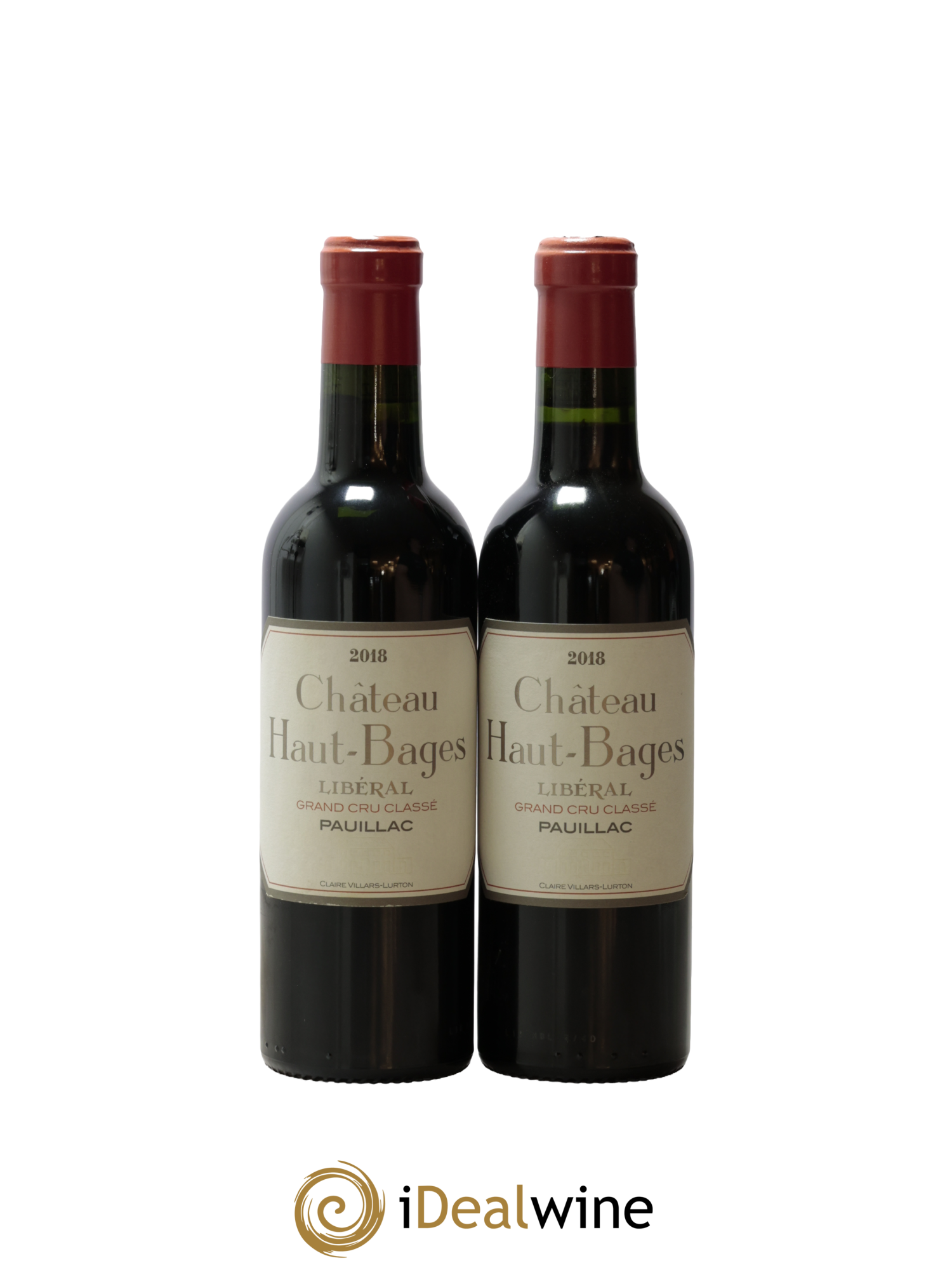 Château Haut Bages Libéral 5ème Grand Cru Classé 2018 - Lotto di 2 mezze bottiglie - 0