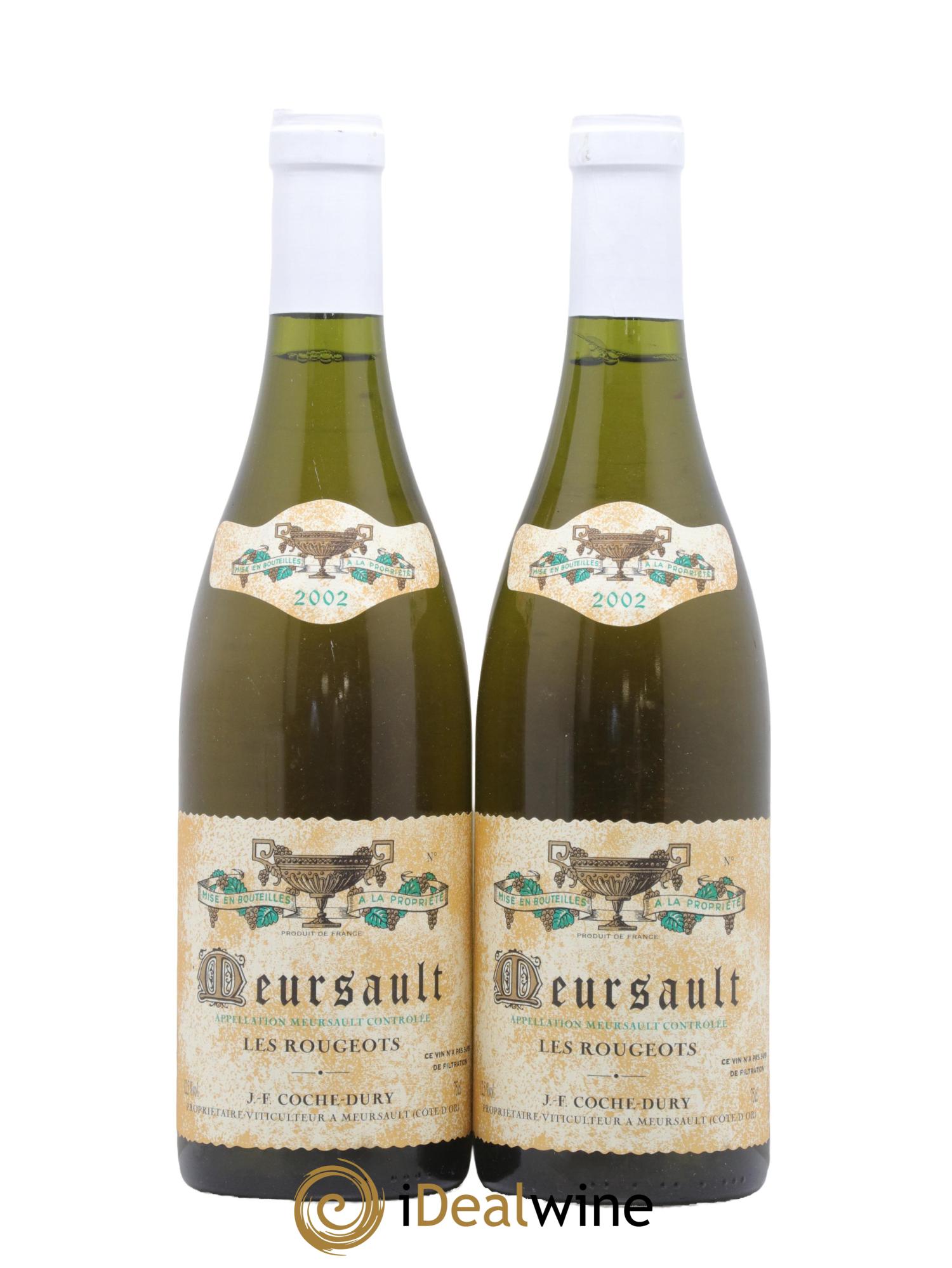 Meursault Les Rougeots Coche Dury (Domaine) 2002 - Lot de 2 bouteilles - 0