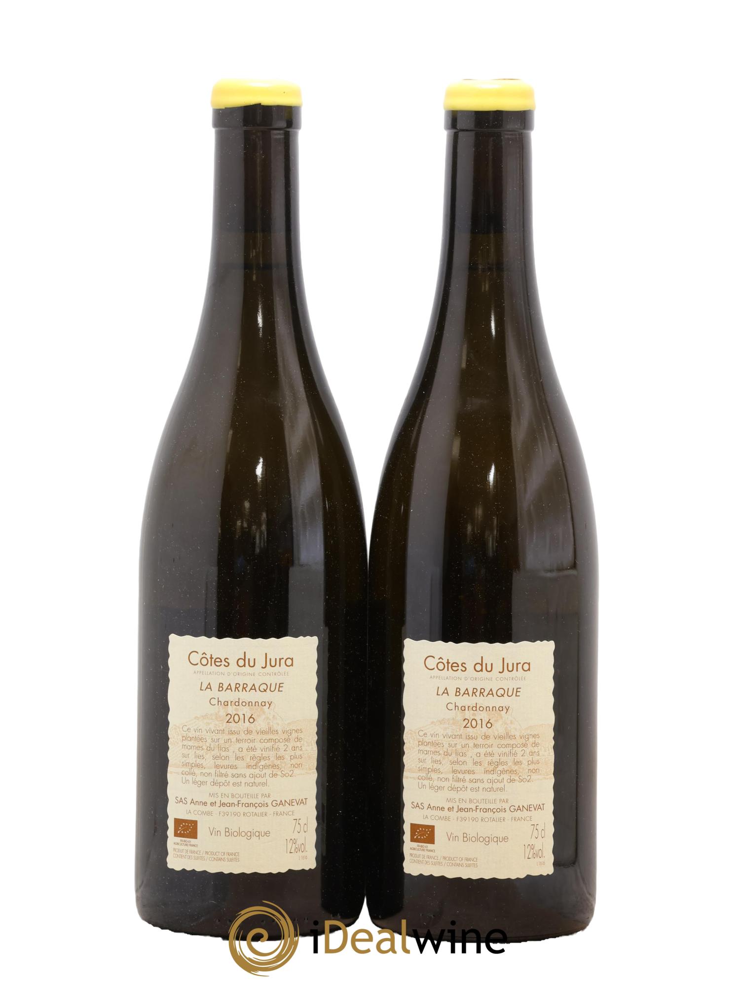 Côtes du Jura La Barraque Chardonnay Anne et Jean François Ganevat 2016 - Lotto di 2 bottiglie - 1