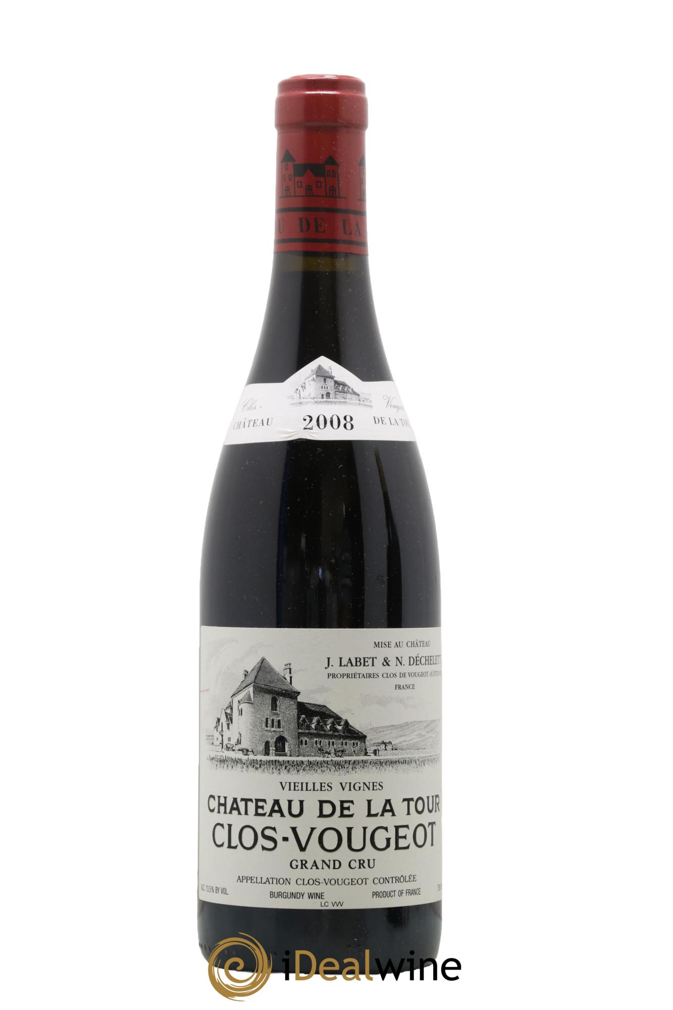 Clos de Vougeot Grand Cru Vieilles Vignes Château de La Tour 2008 - Lot de 1 bouteille - 0