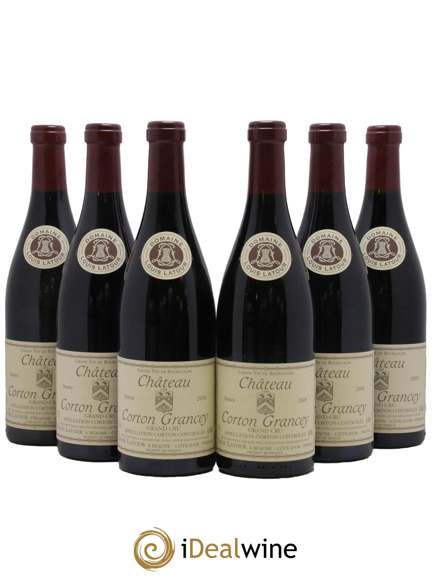 Corton Grand Cru Château Corton Grancey Louis Latour 2008 - Lot of 6 bottles - 0