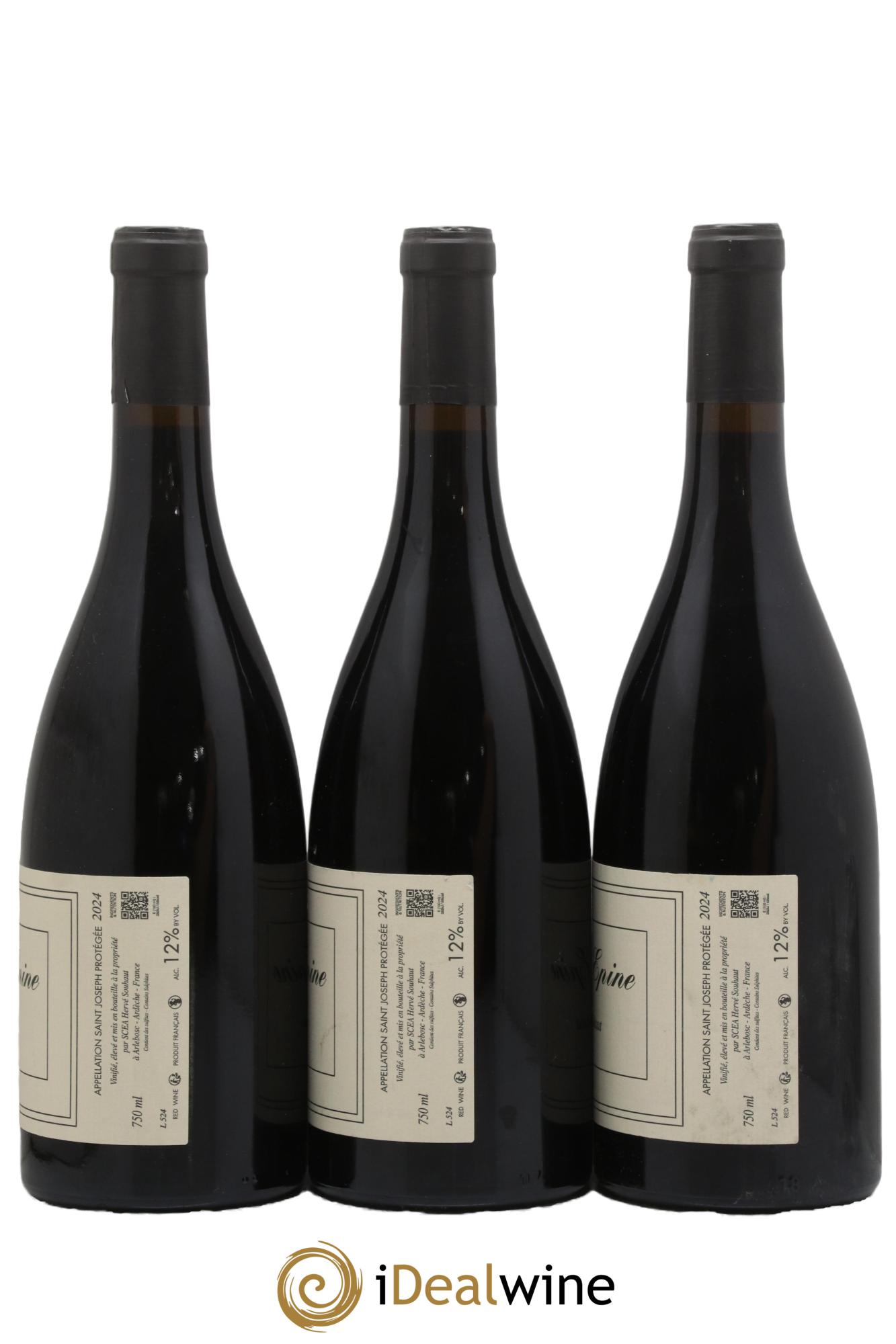 Saint-Joseph Sainte Epine Hervé Souhaut - Domaine Romaneaux-Destezet 2024 - Lot of 3 bottles - 1