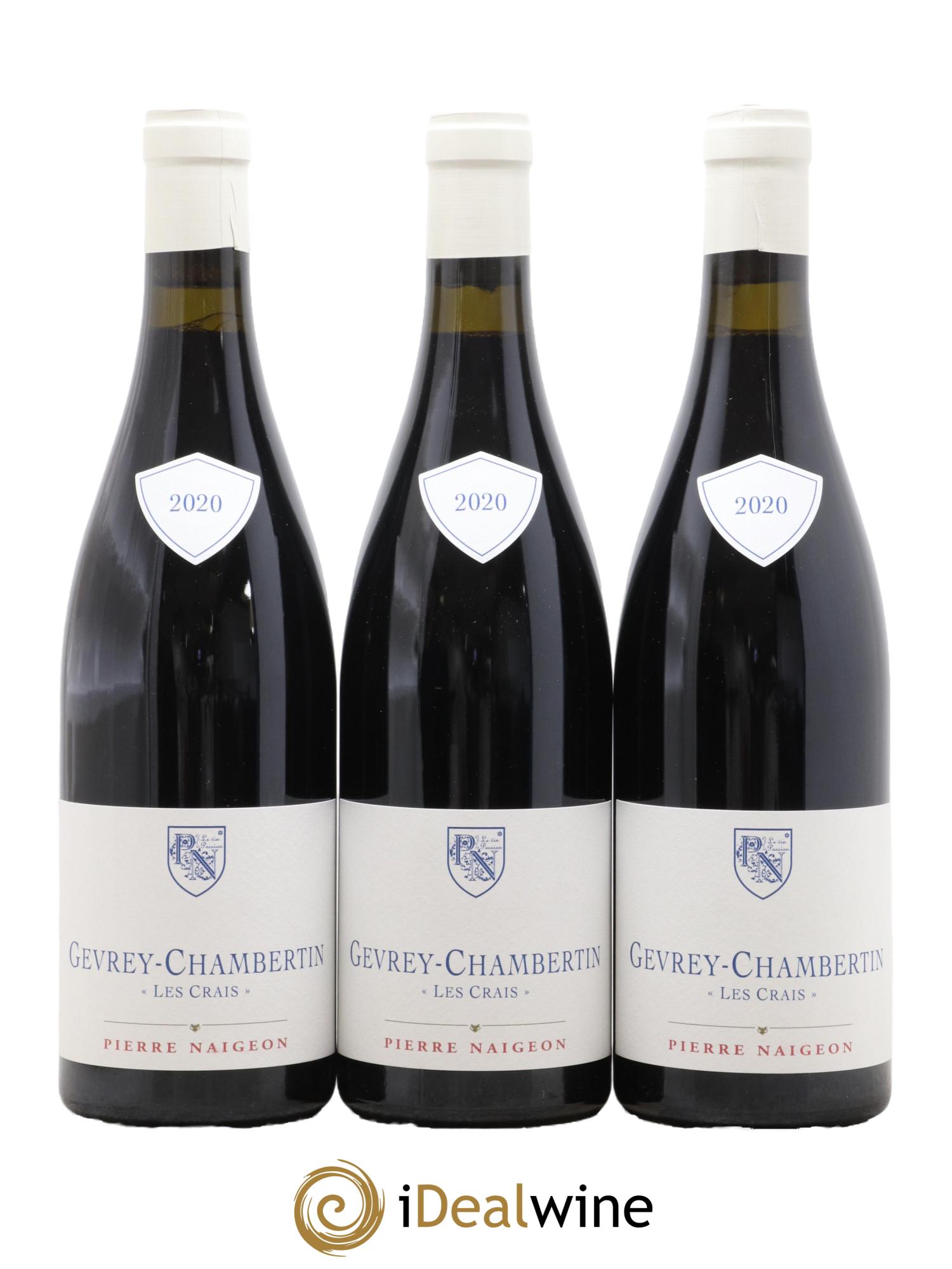 Gevrey-Chambertin Les Crais Pierre Naigeon 2020 - Lot de 3 bouteilles - 0