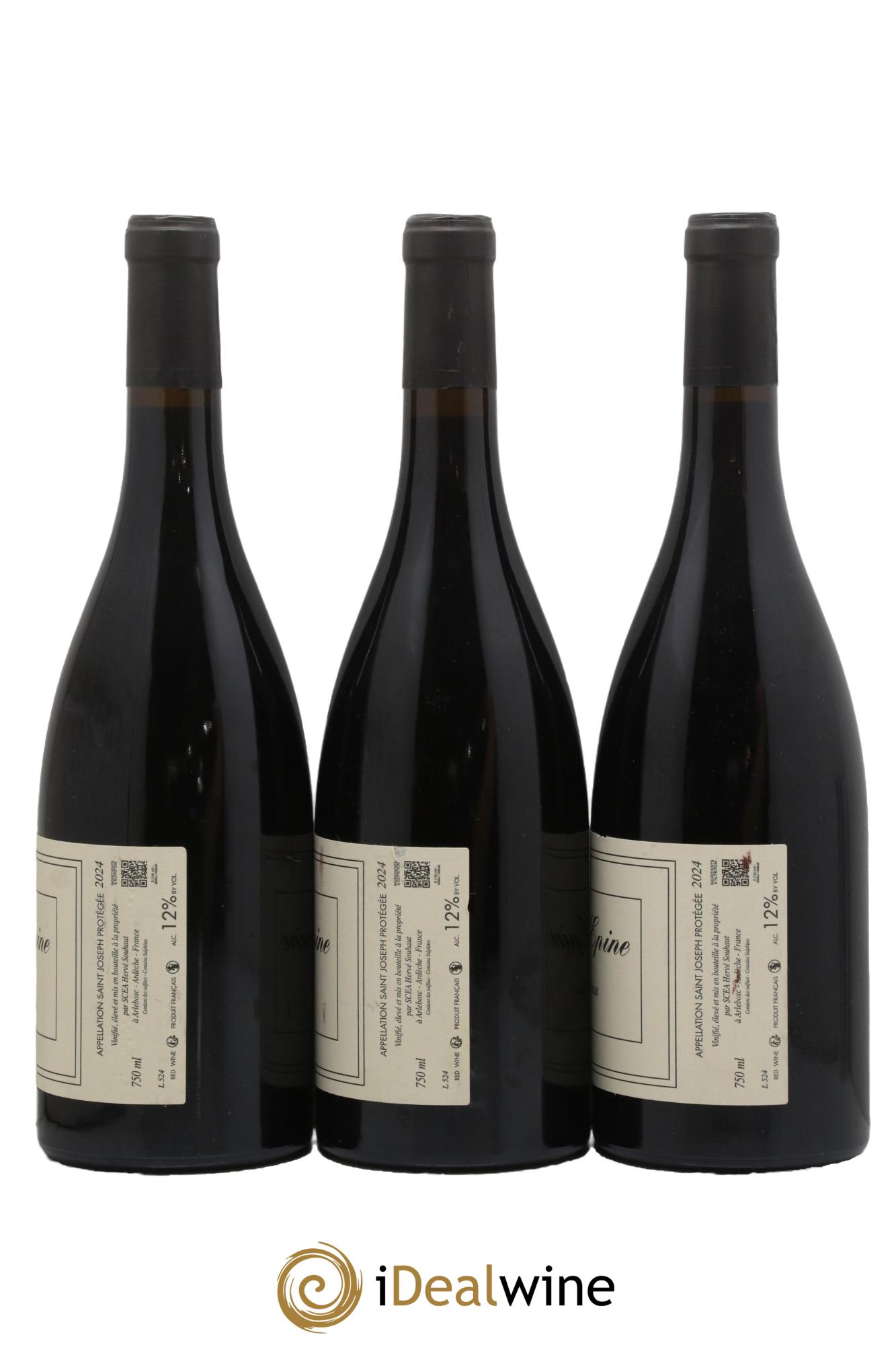 Saint-Joseph Sainte Epine Hervé Souhaut - Domaine Romaneaux-Destezet 2024 - Lot of 3 bottles - 1
