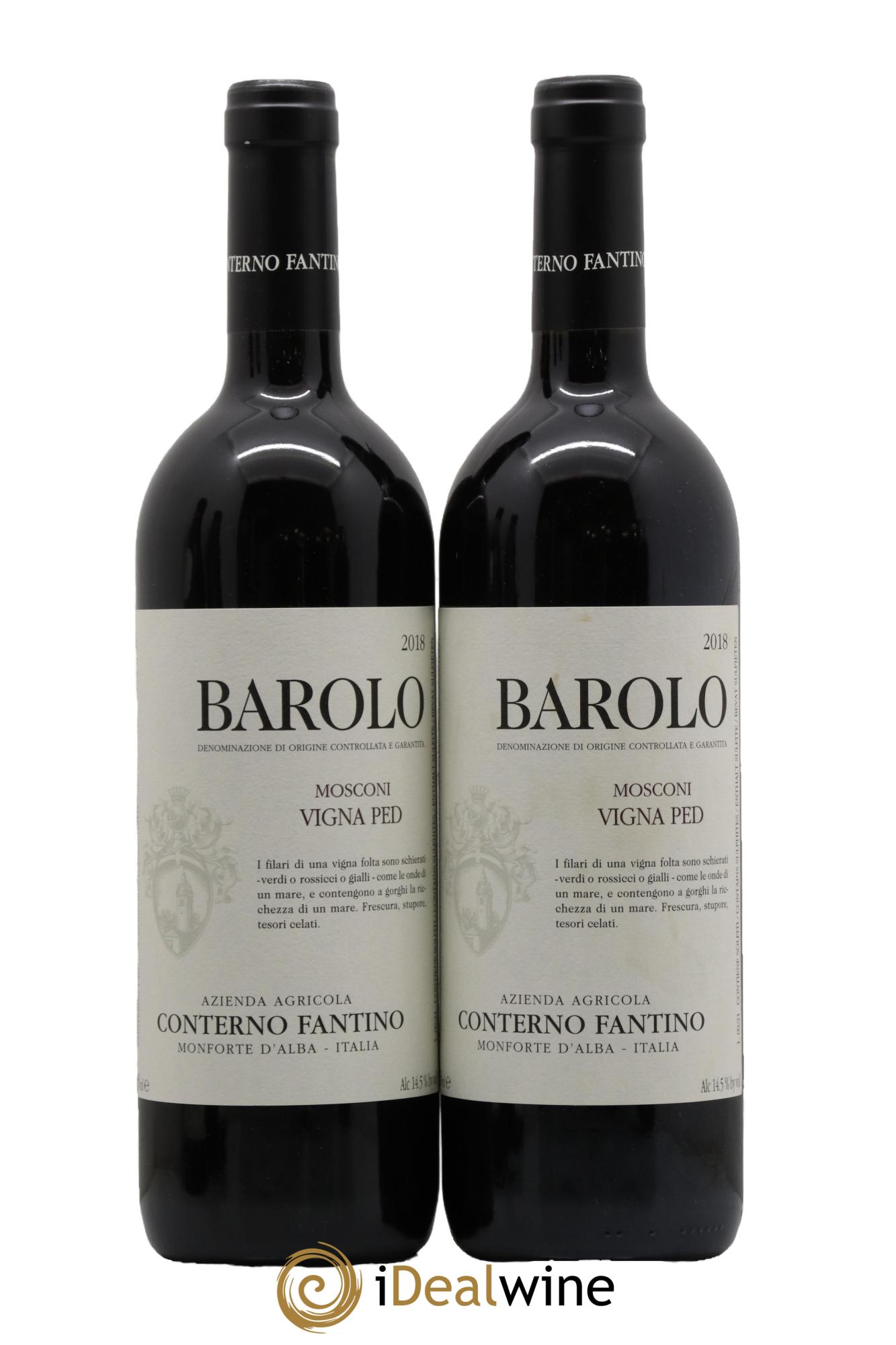 Barolo DOCG Mosconi Vigna Ped Conterno Fantino 2018 - Lot de 2 bouteilles - 0