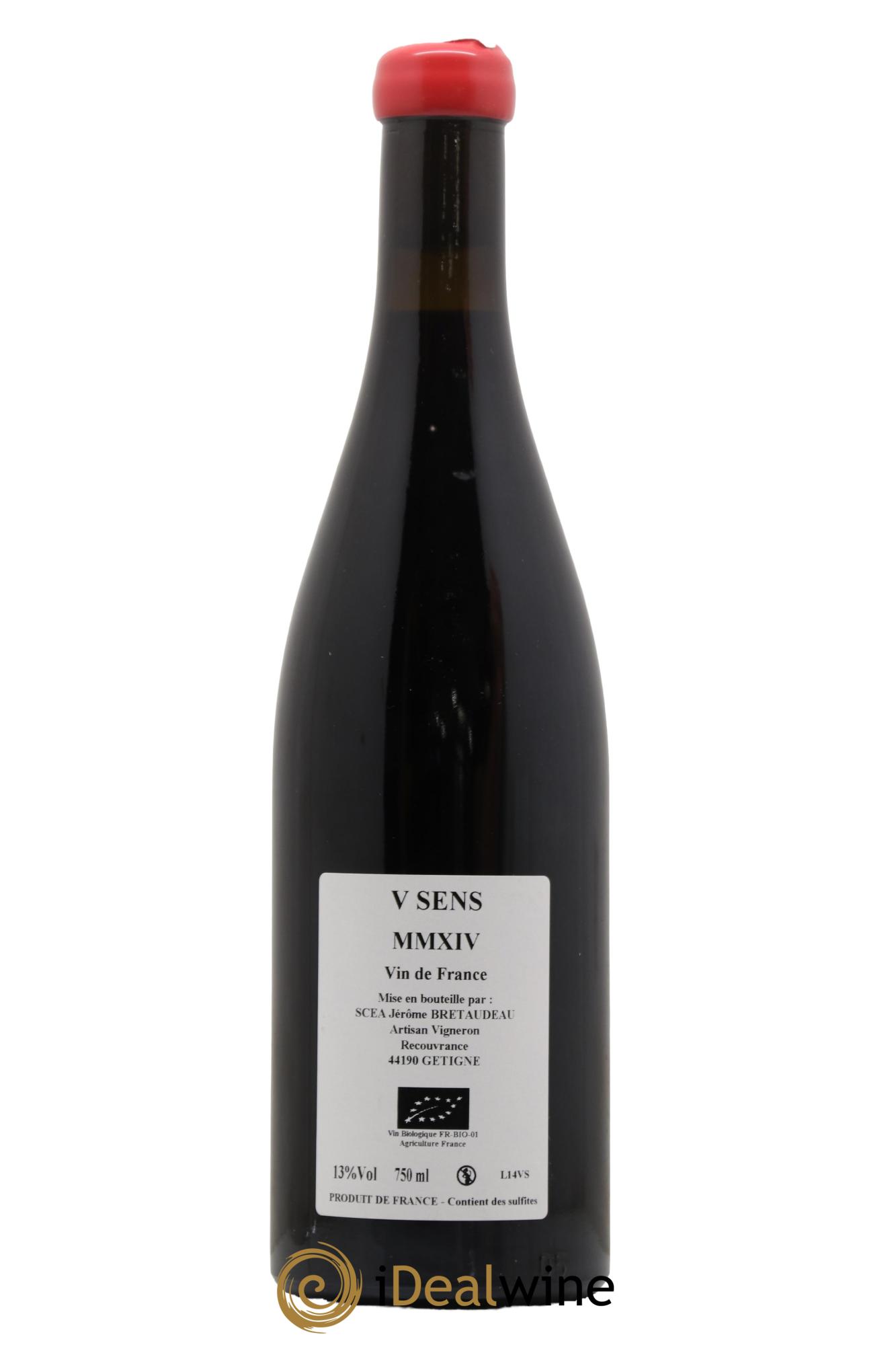 Vin de France V Sens Jérôme Bretaudeau - Domaine de Bellevue 2014 - Lotto di 1 bottiglia - 1