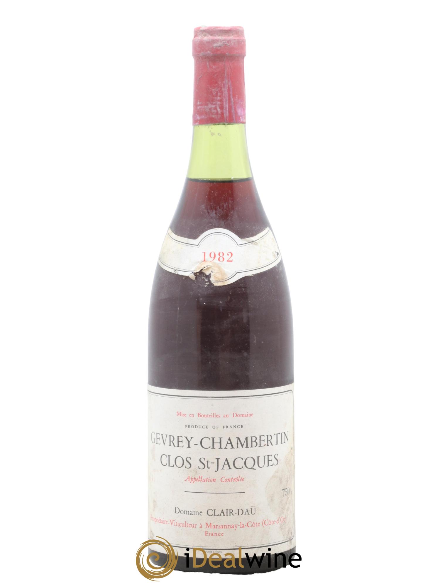 Gevrey-Chambertin 1er Cru Clos Saint Jacques Clair Daü 1982 - Lot de 1 bouteille - 0