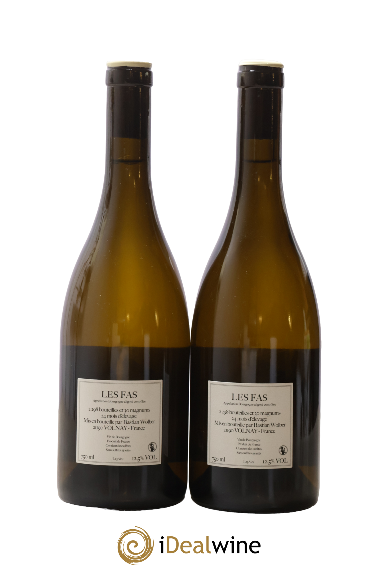 Bourgogne Aligoté Les Fas Bastian Wolber 2023 - Lot de 2 bouteilles - 1