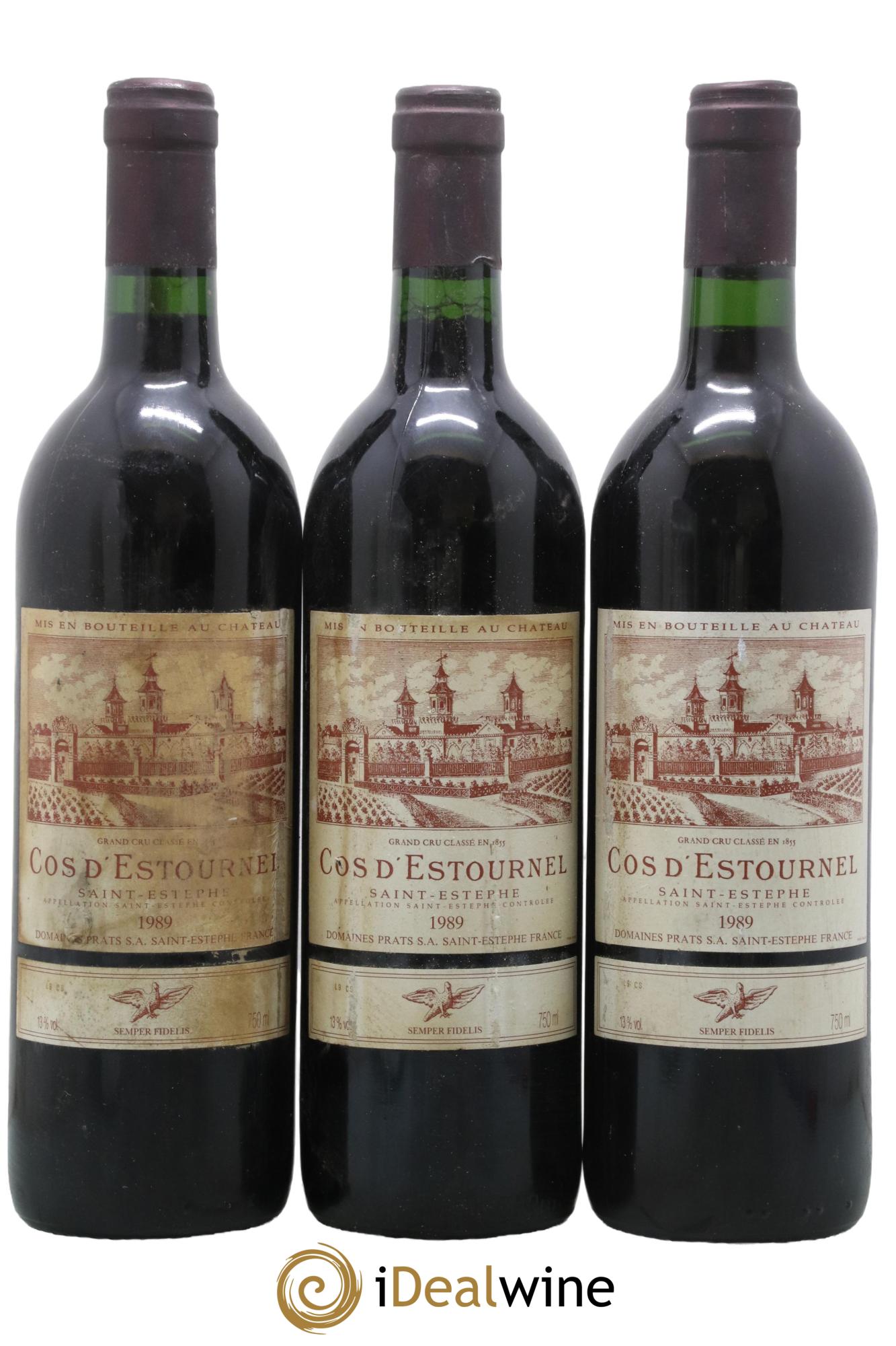Cos d'Estournel 2ème Grand Cru Classé 1989 - Lot de 3 bouteilles - 0