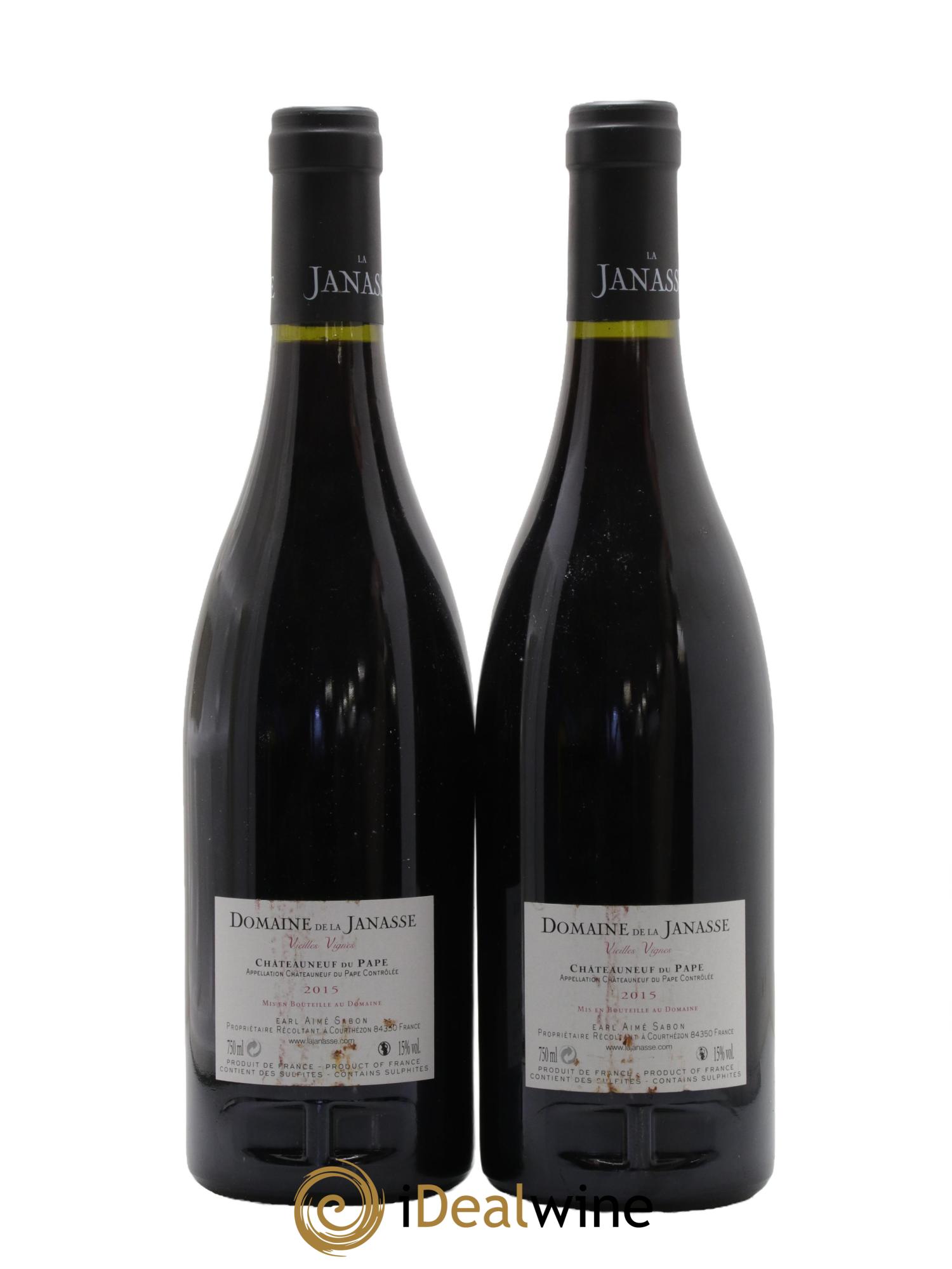 Châteauneuf-du-Pape Cuvée Vieilles Vignes La Janasse (Domaine de) 2015 - Posten von 2 Flaschen - 1