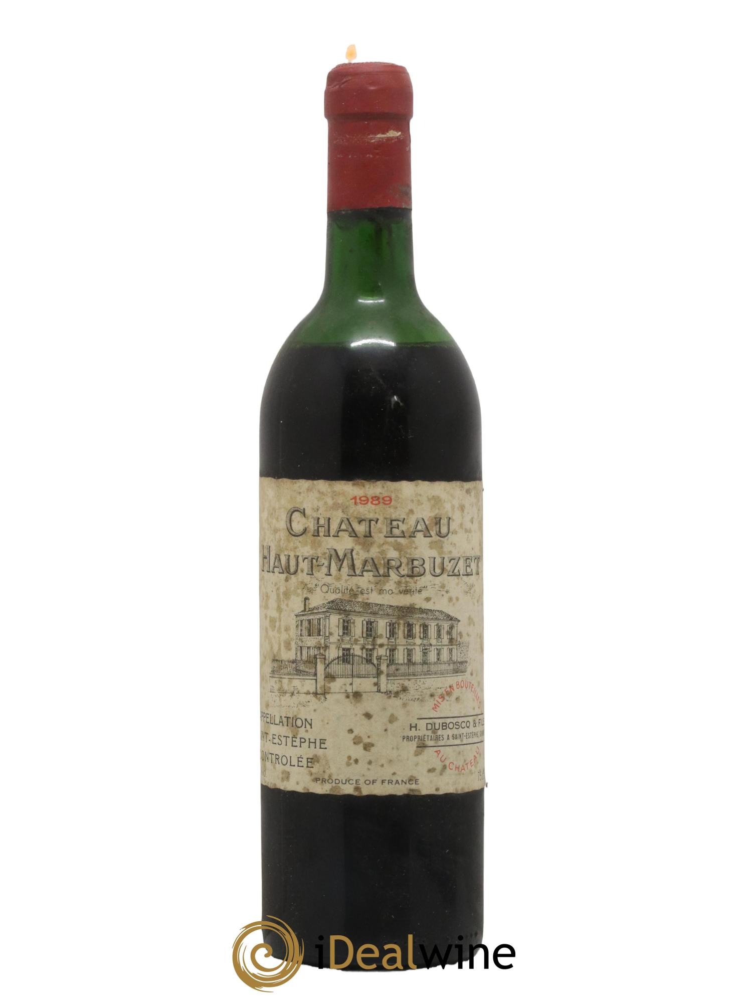 Château Haut Marbuzet 1989 - Lot de 1 bouteille - 0