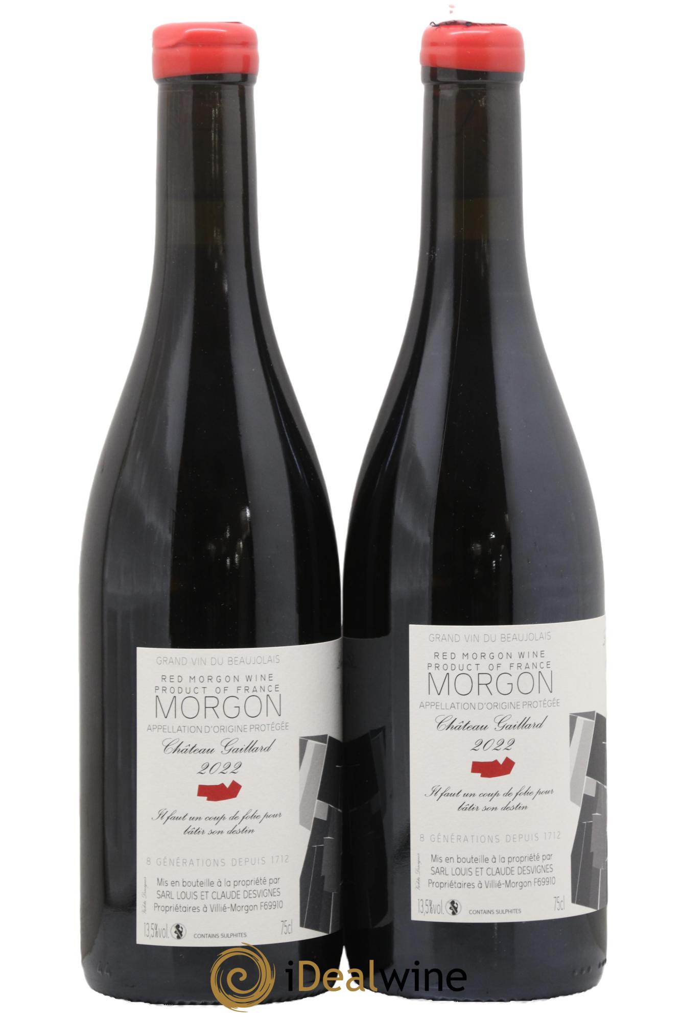 Morgon Château Gaillard Louis-Claude Desvignes 2022 - Lot de 2 bouteilles - 1