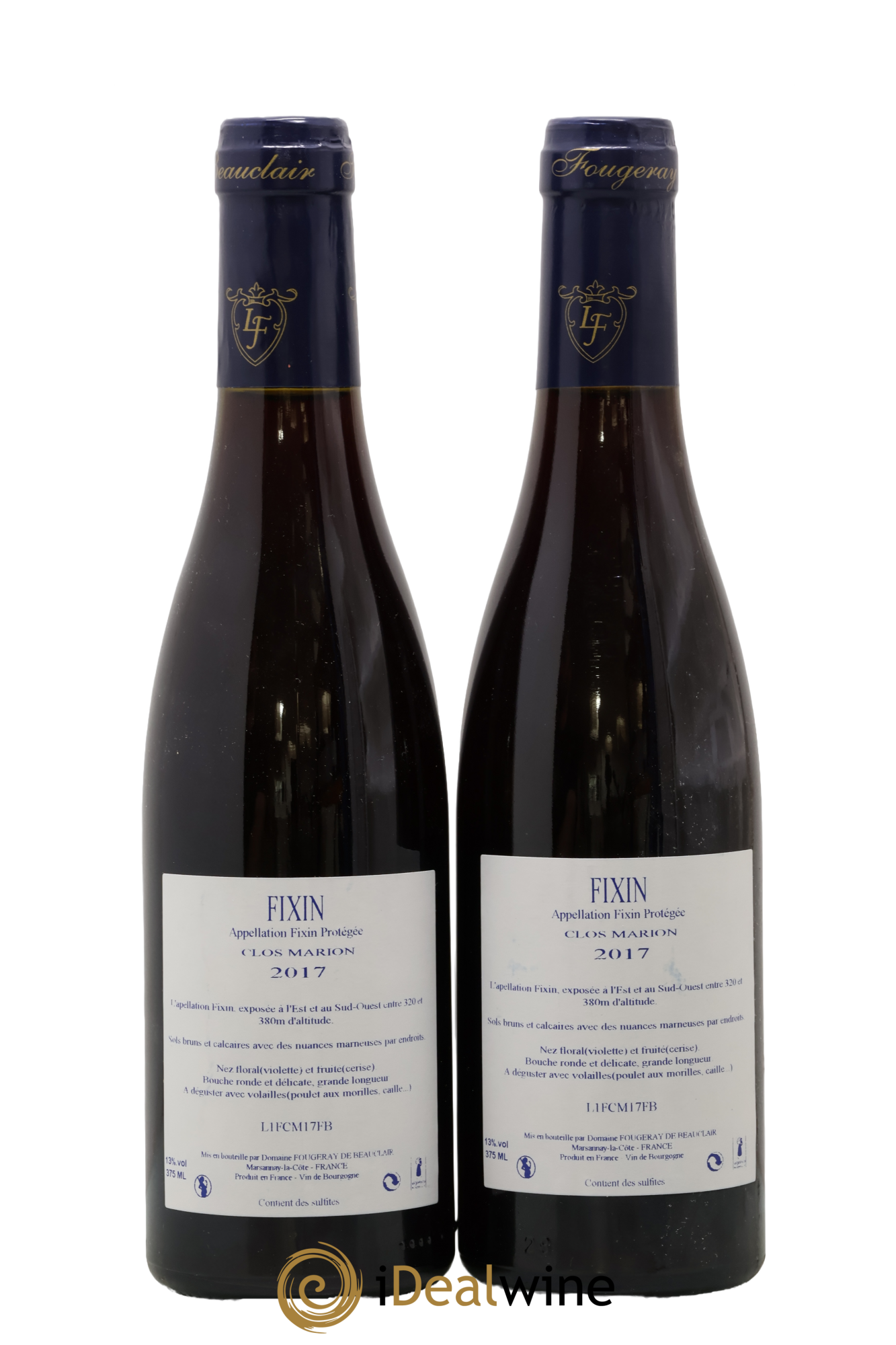 Fixin 2017 - Lote de 2 medias botellas - 1