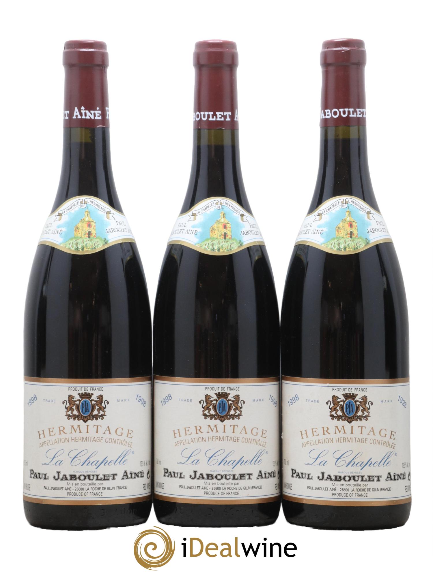 Hermitage La Chapelle Paul Jaboulet Ainé  1998 - Lotto di 12 bottiglie - 3