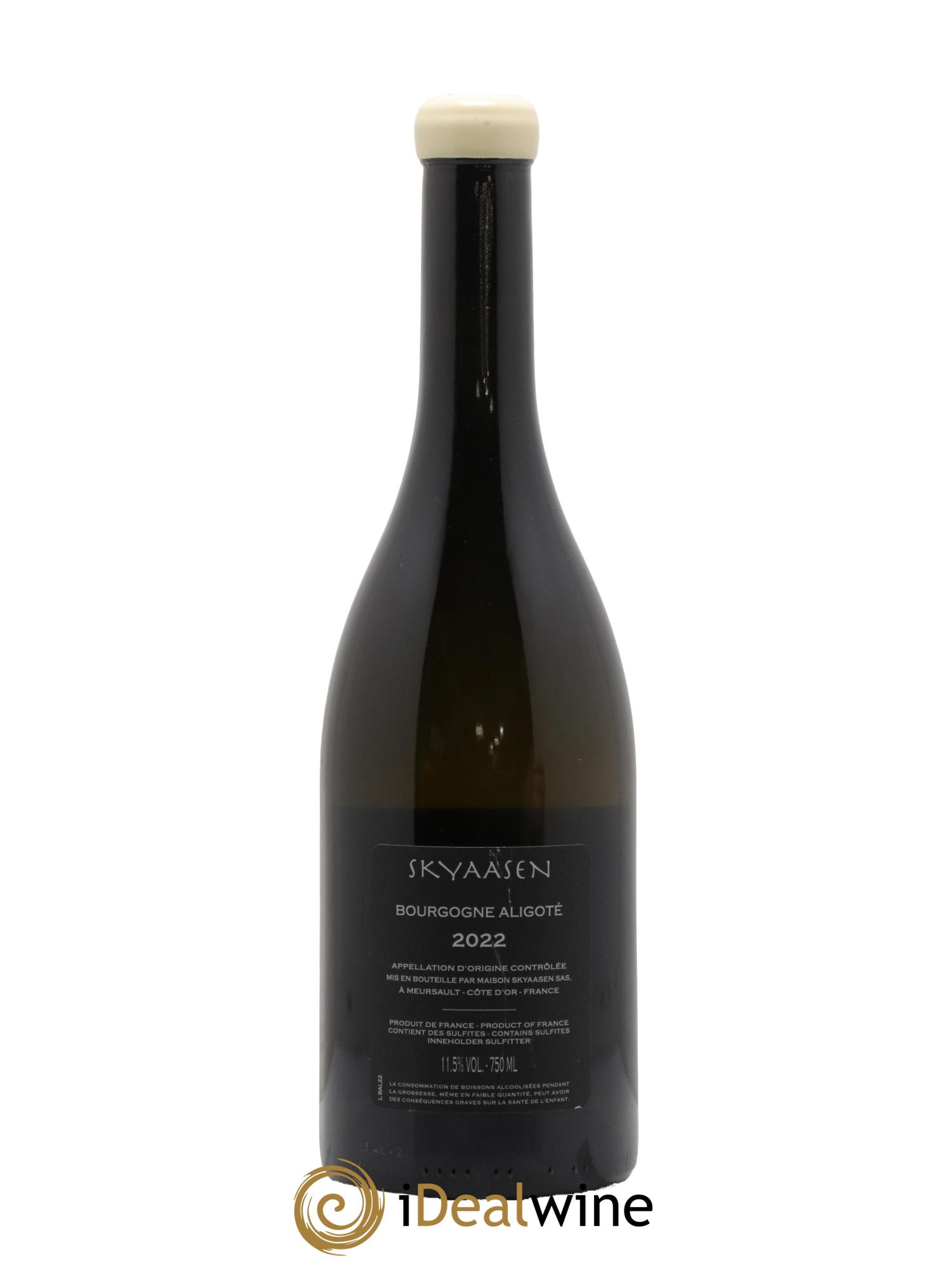 Bourgogne Aligoté Maison Skyaasen 2022 - Lot de 1 bouteille - 1