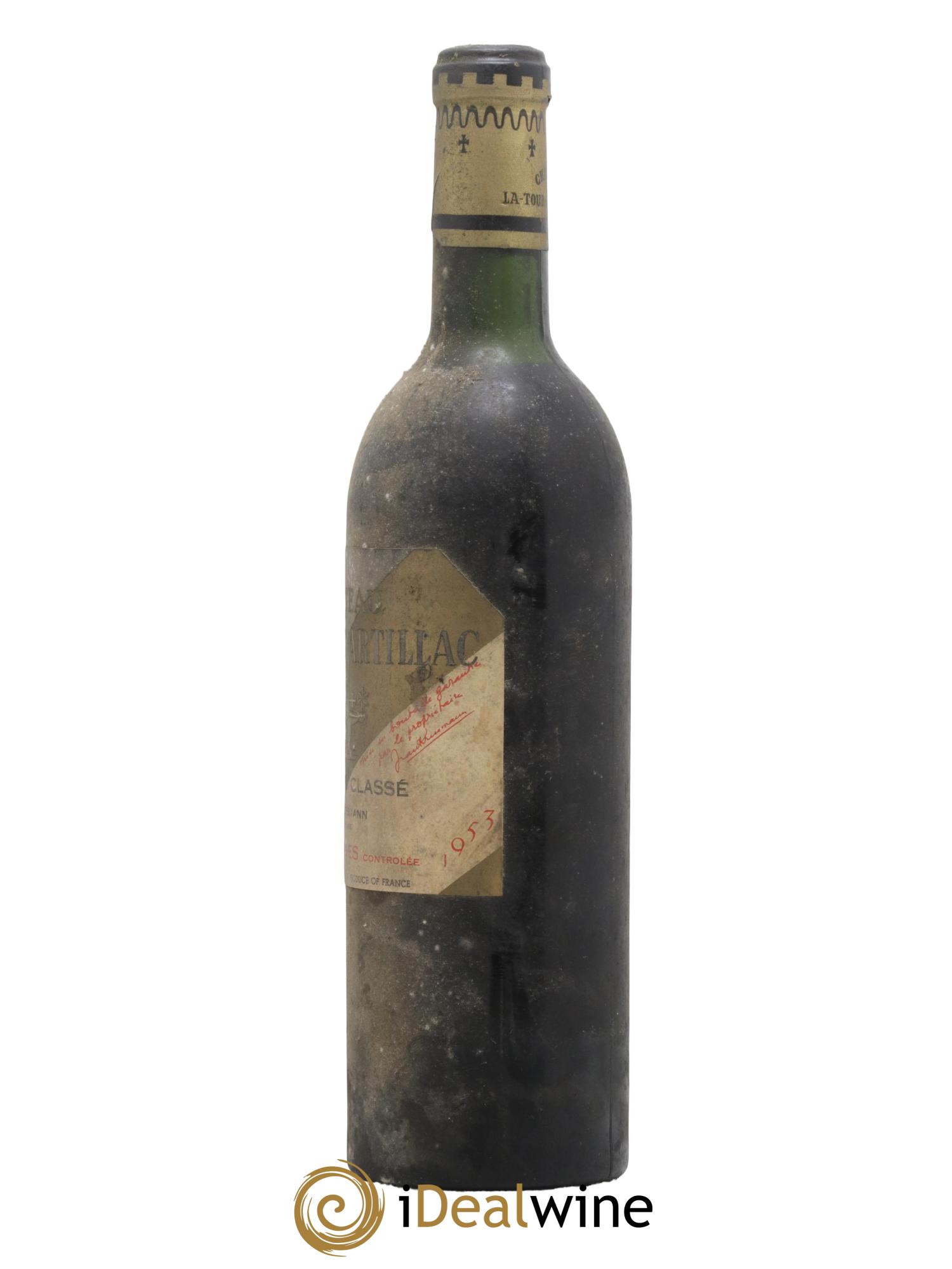 Château Latour-Martillac Cru Classé de Graves 1953 - Lot de 1 bouteille - 1
