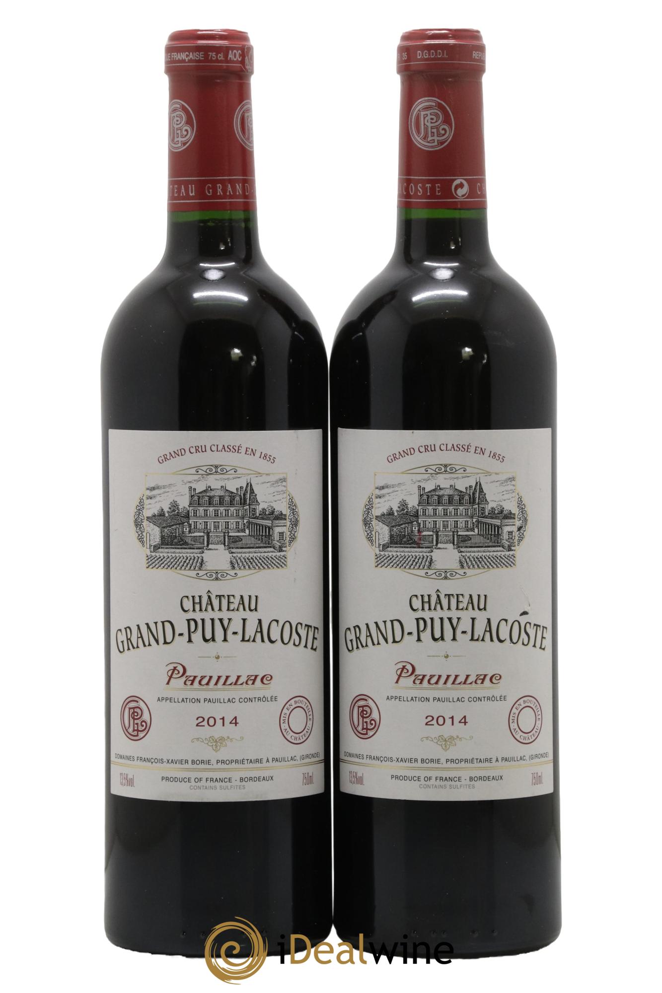 Château Grand Puy Lacoste 5ème Grand Cru Classé 2014 - Lot de 2 bouteilles - 0