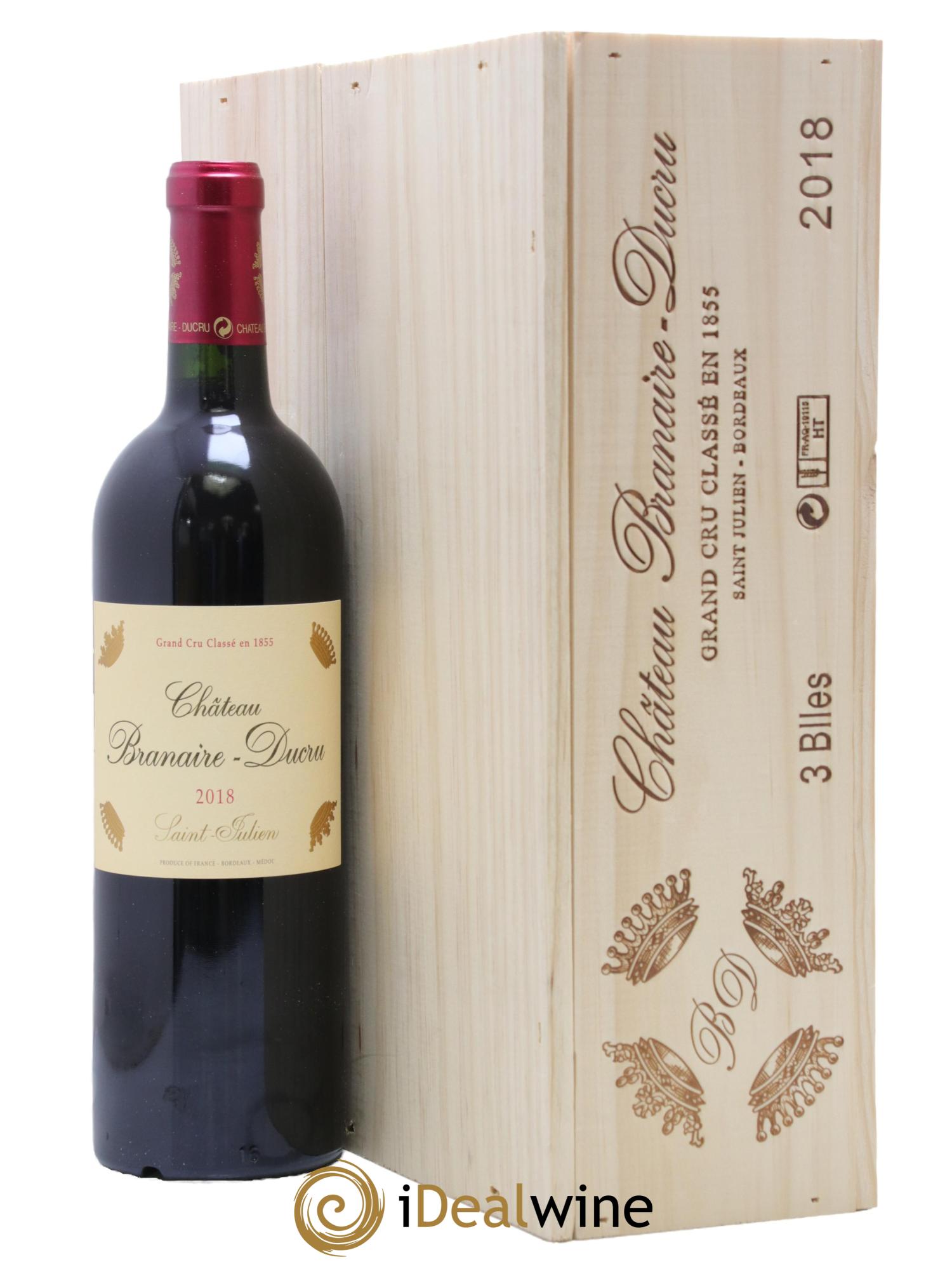 Château Branaire Ducru 4ème Grand Cru Classé 2018 - Posten von 3 Flaschen - 1