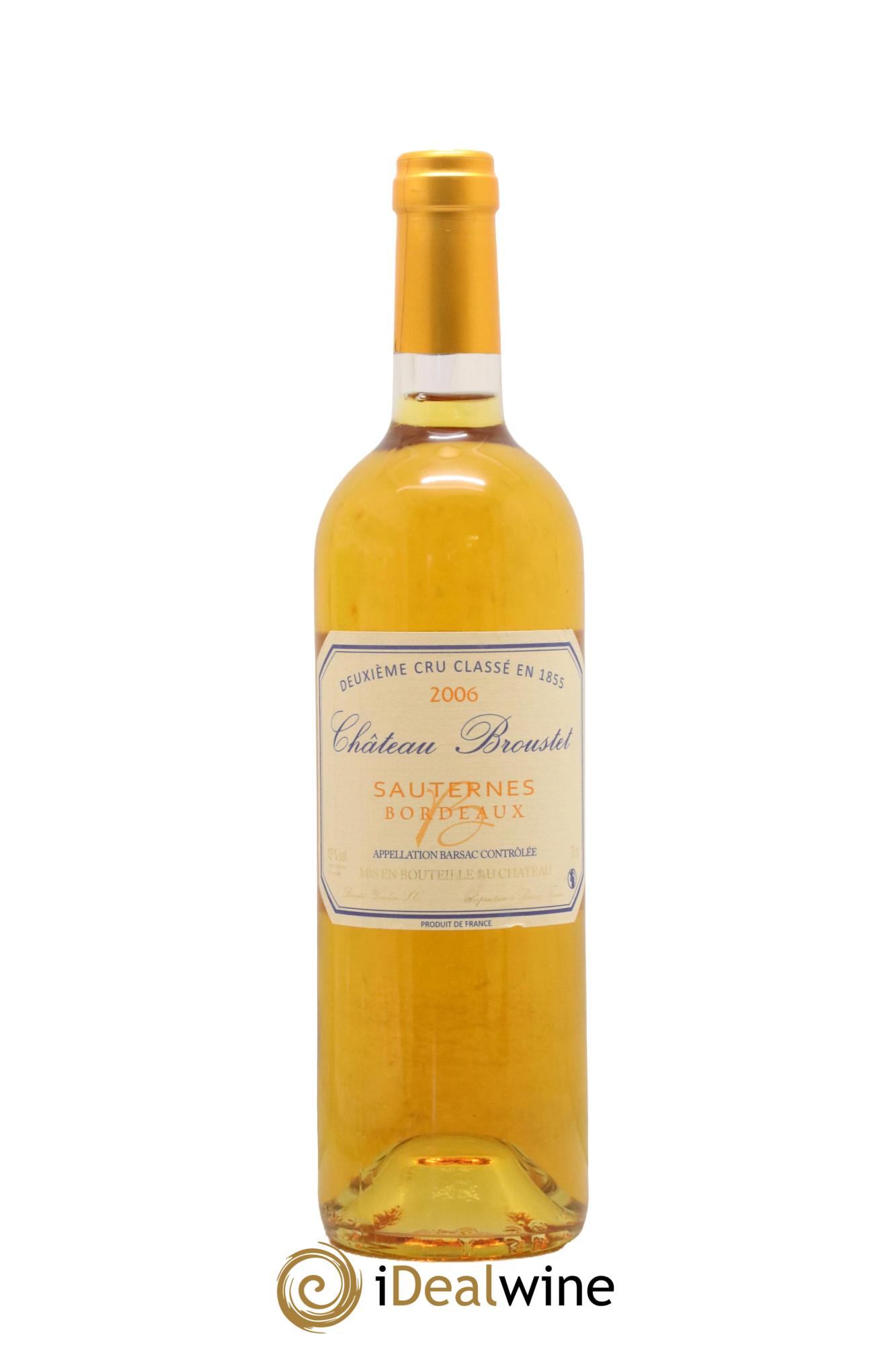 Château Broustet 2ème Grand Cru Classé 2006 - Posten von 1 Flasche - 0