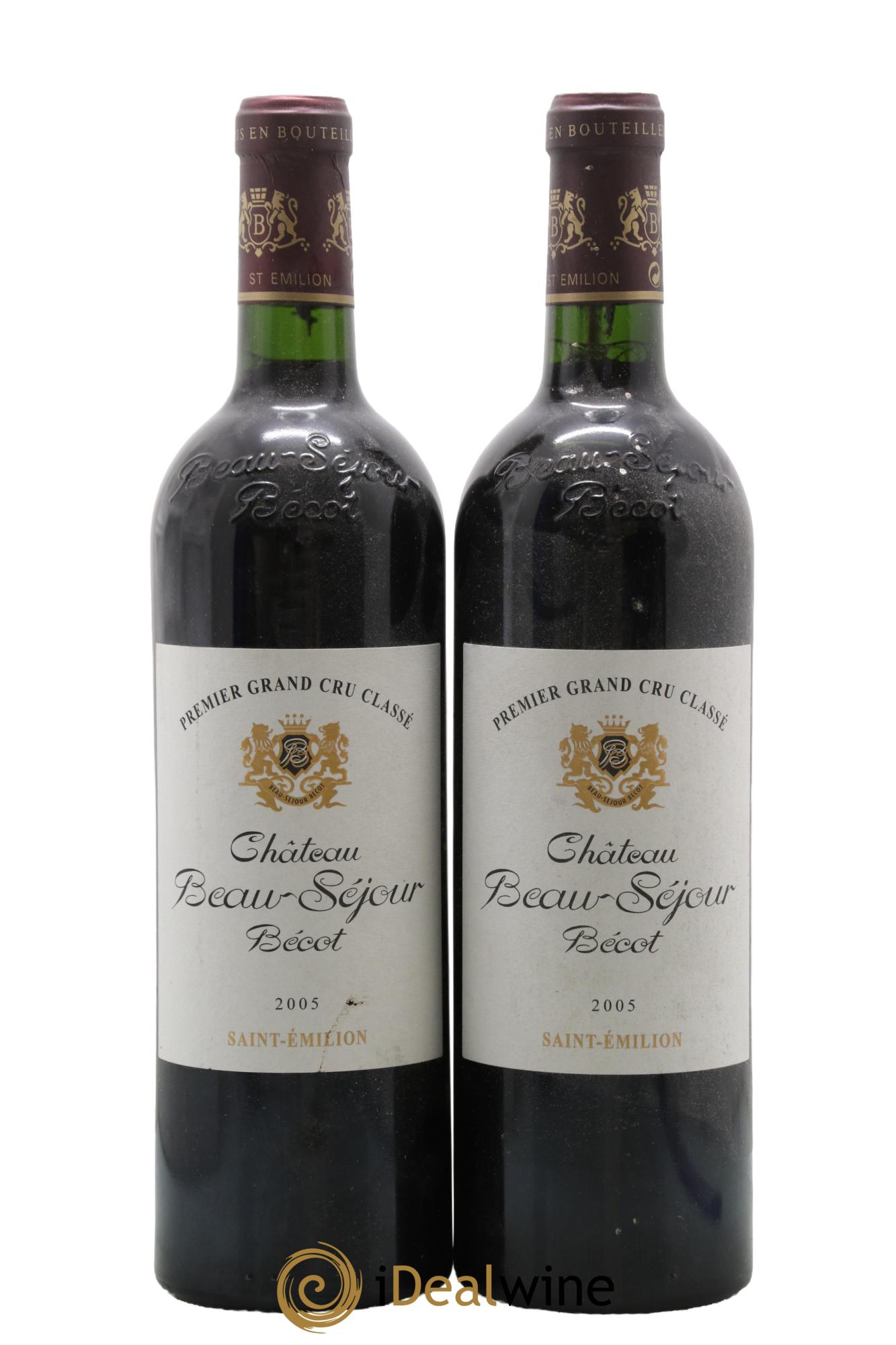 Château Beau-Séjour Bécot 1er Grand Cru Classé B 2005 - Lot de 2 bouteilles - 0