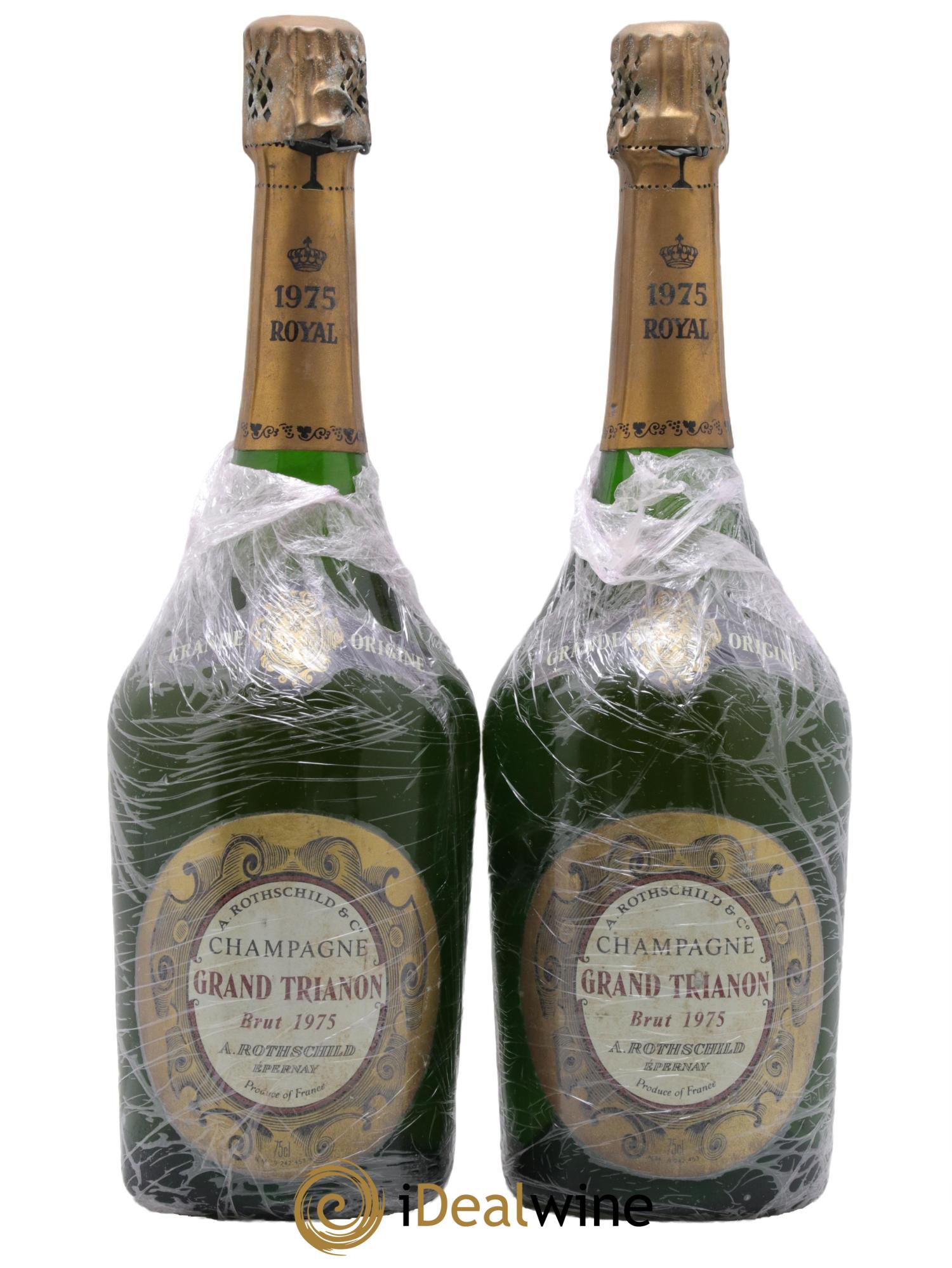 Champagne Grand Trianon Alfred Rothschild 1975 - Lot de 2 bouteilles - 0
