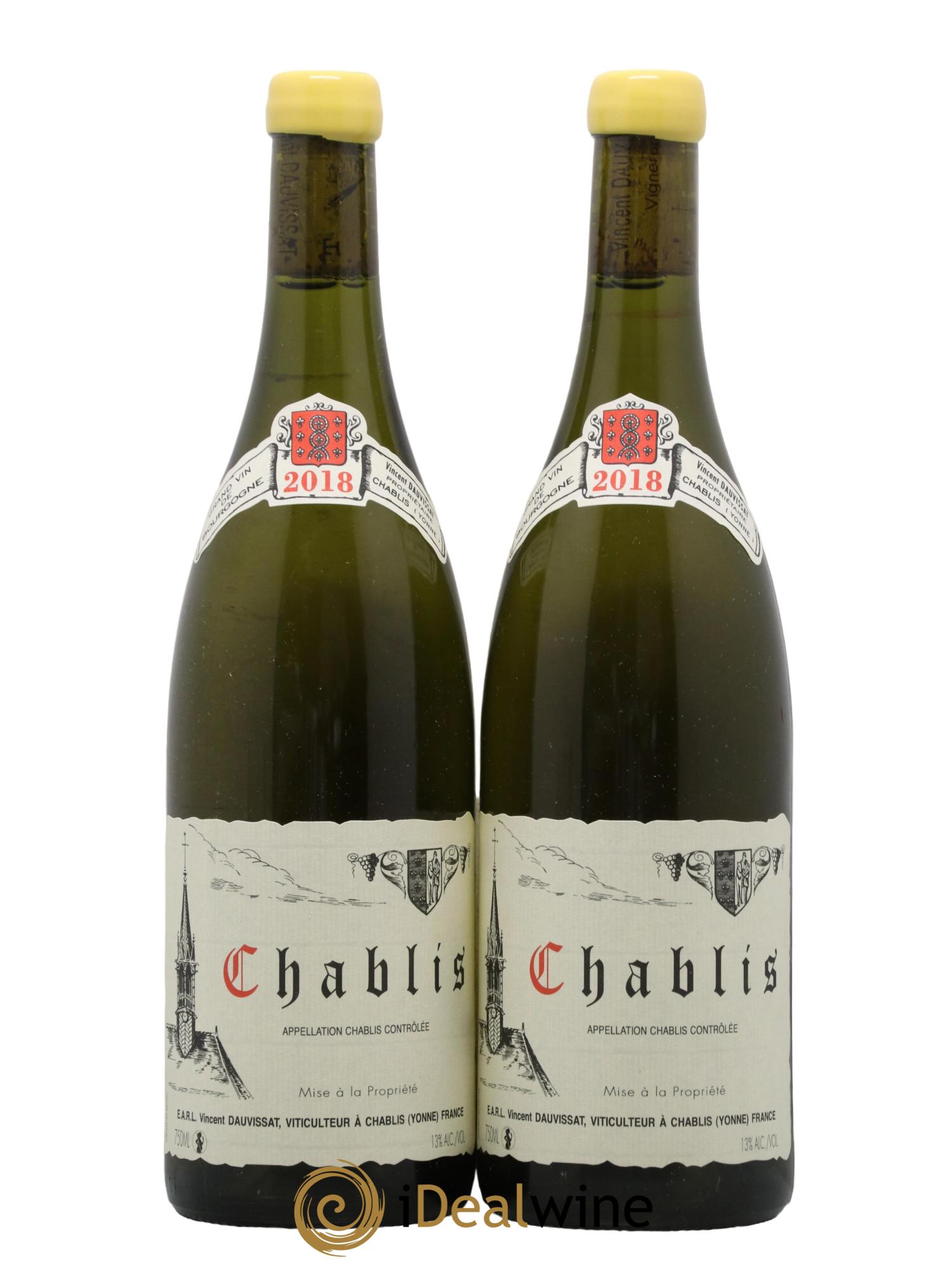 Chablis Vincent Dauvissat (Domaine) 2018 - Lot de 2 bouteilles - 0