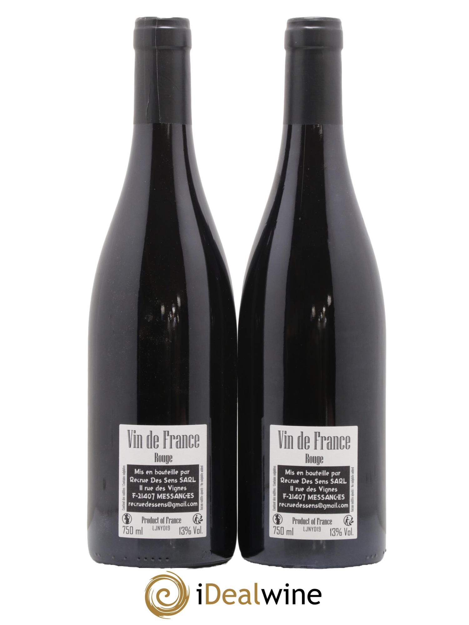 Vin de France Jeannot Yann Durieux - Recrue des Sens 2019 - Lot de 2 bouteilles - 1