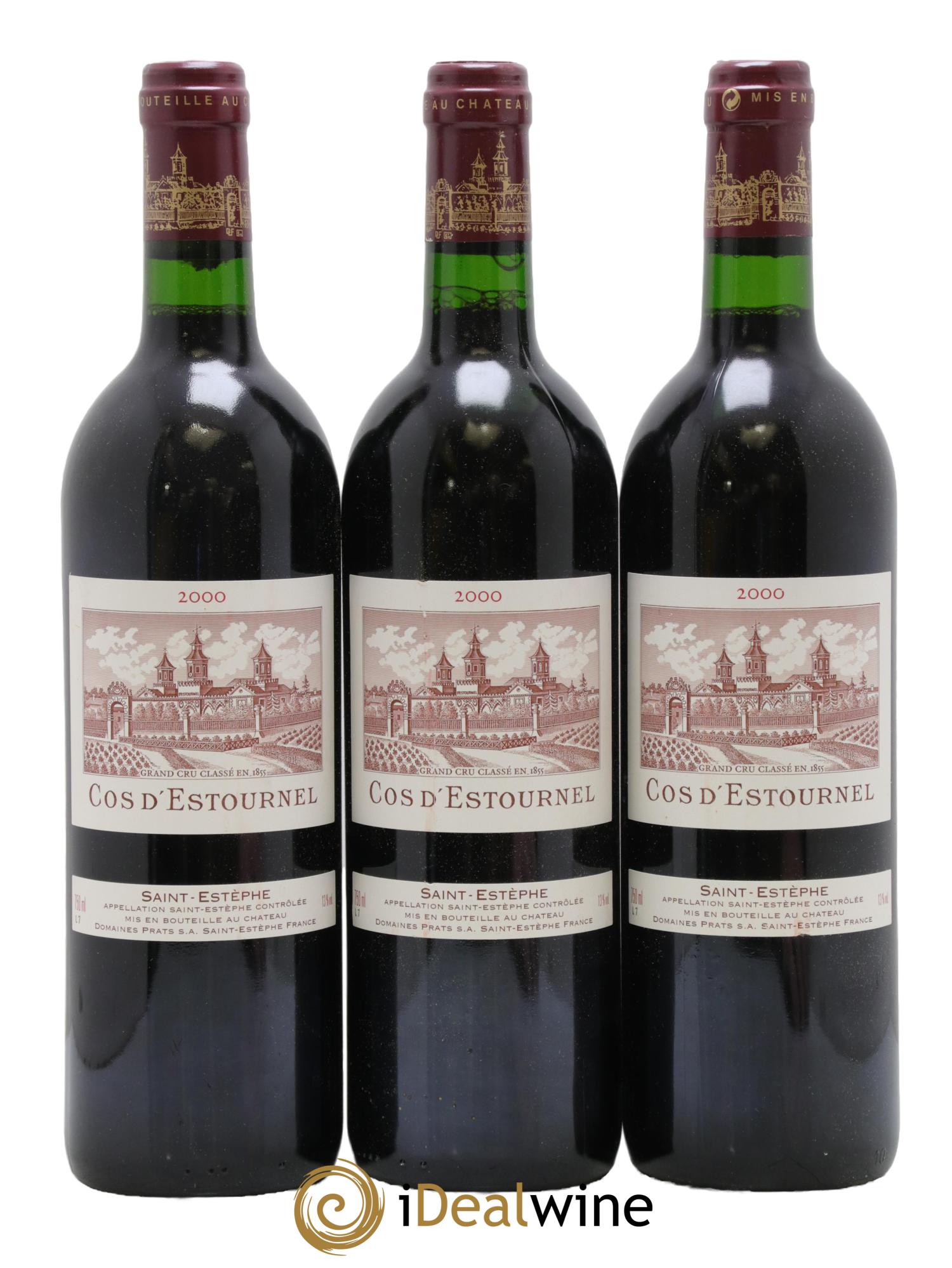 Cos d'Estournel 2ème Grand Cru Classé 2000 - Lotto di 3 bottiglie - 0