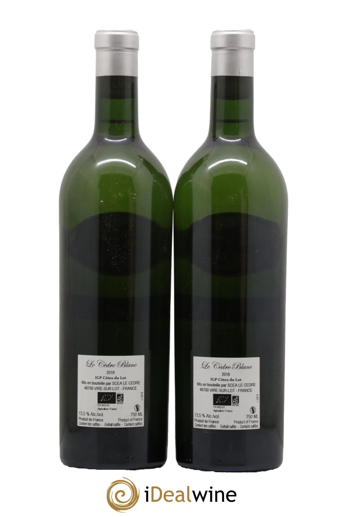 IGP Côtes du Lot Château du Cèdre Le Cèdre Blanc Pascal et Jean-Marc Verhaeghe 2018 - Lot of 2 bottles - 1