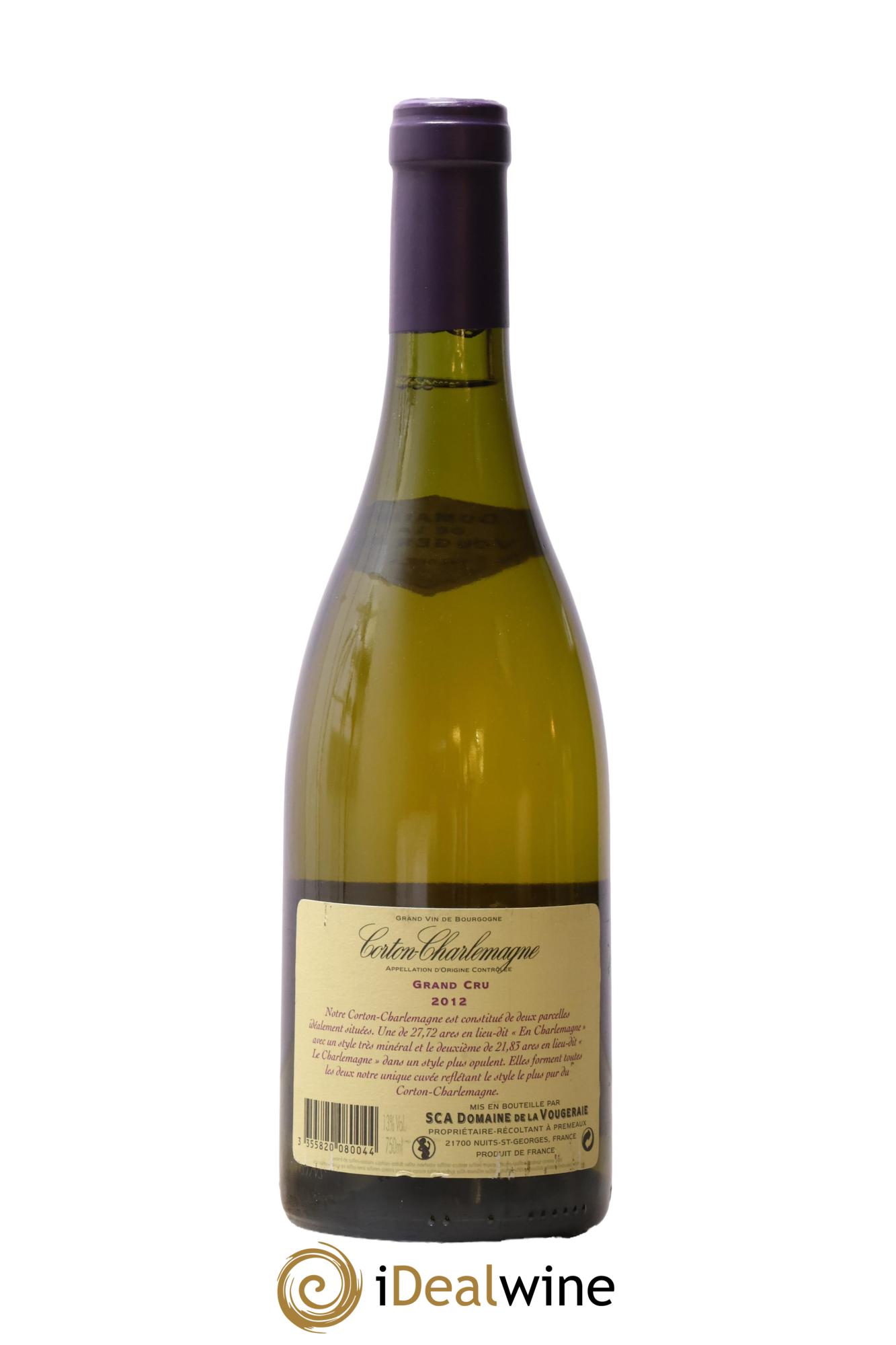 Corton-Charlemagne Grand Cru Le Charlemagne La Vougeraie 2012 - Lot de 1 bouteille - 1