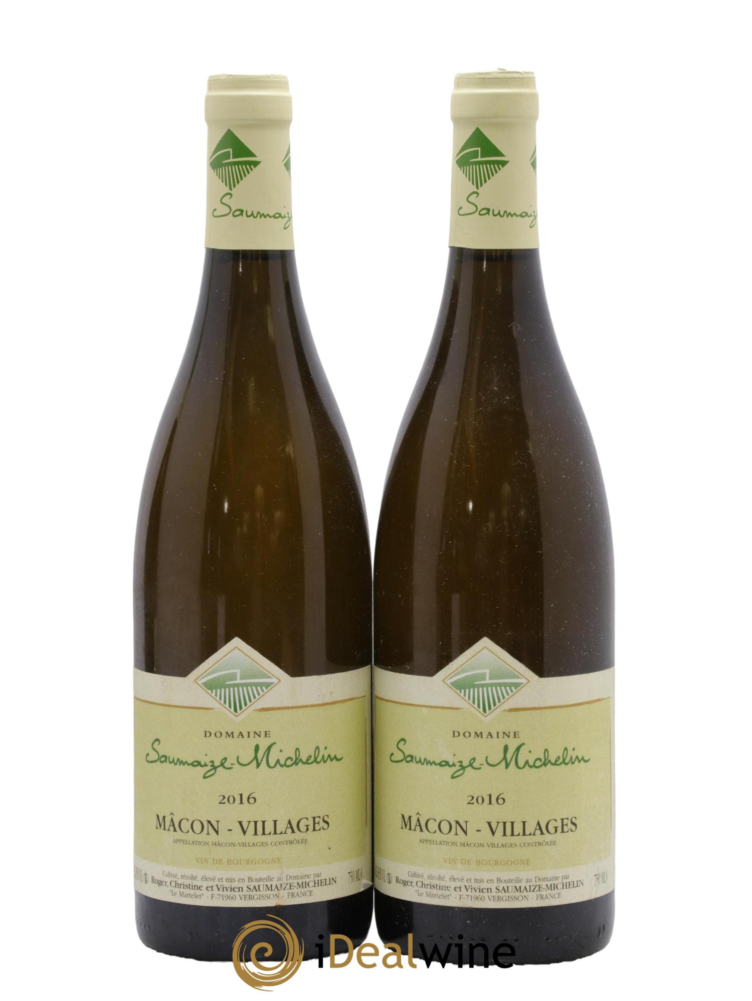 Mâcon-Villages Saumaize-Michelin 2016 - Lot de 2 bouteilles - 0